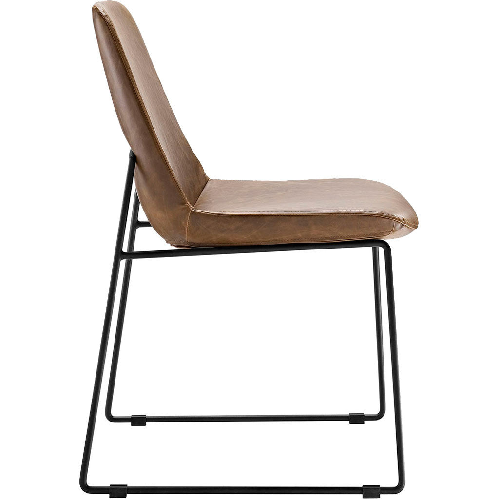 Invitation Dining Vinyl Side Chair Brown