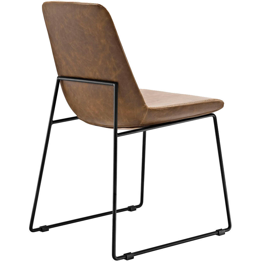Invitation Dining Vinyl Side Chair Brown