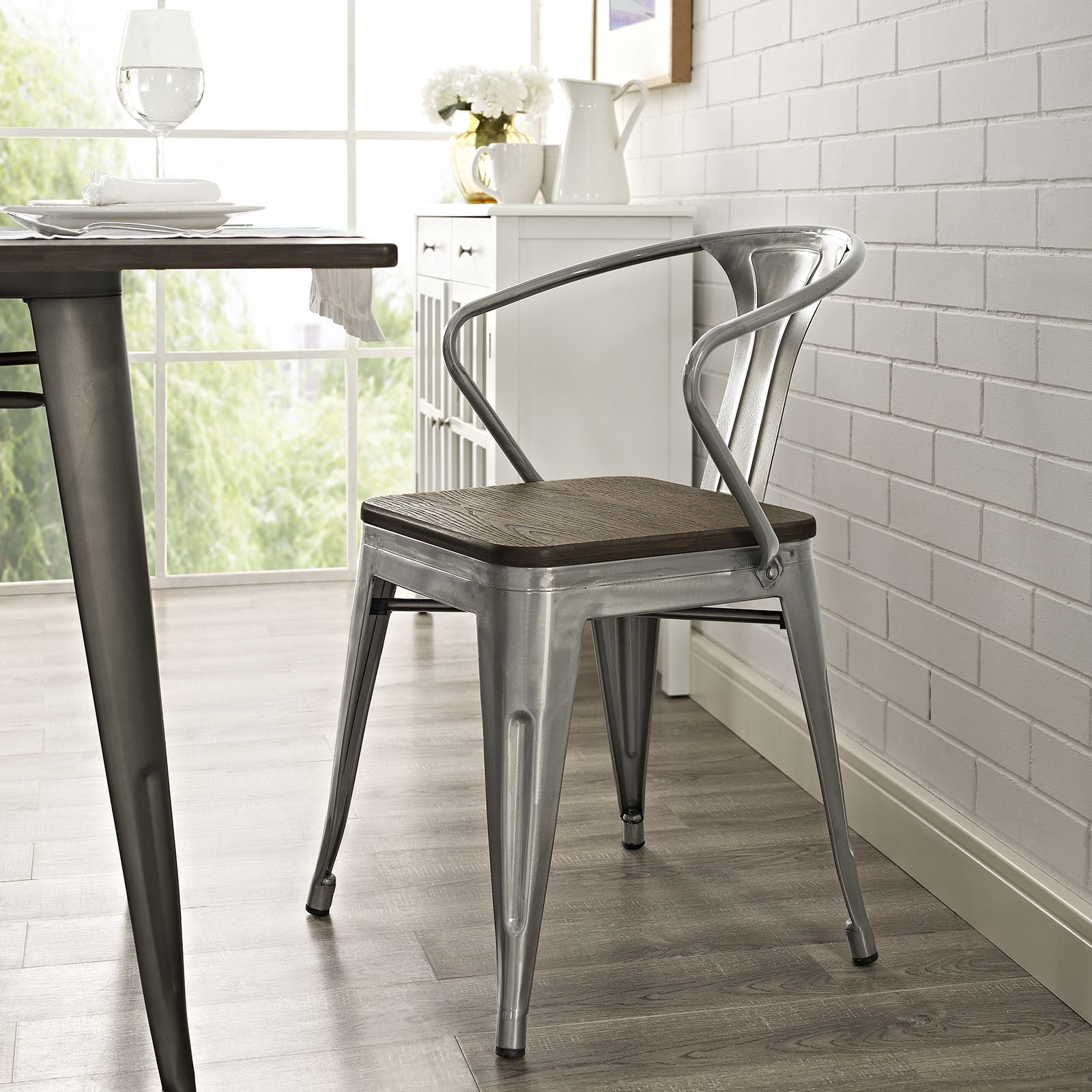 Panora Bamboo Dining Chair Gunmetal
