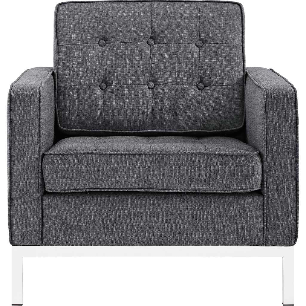 Lyte Fabric Armchair Gray