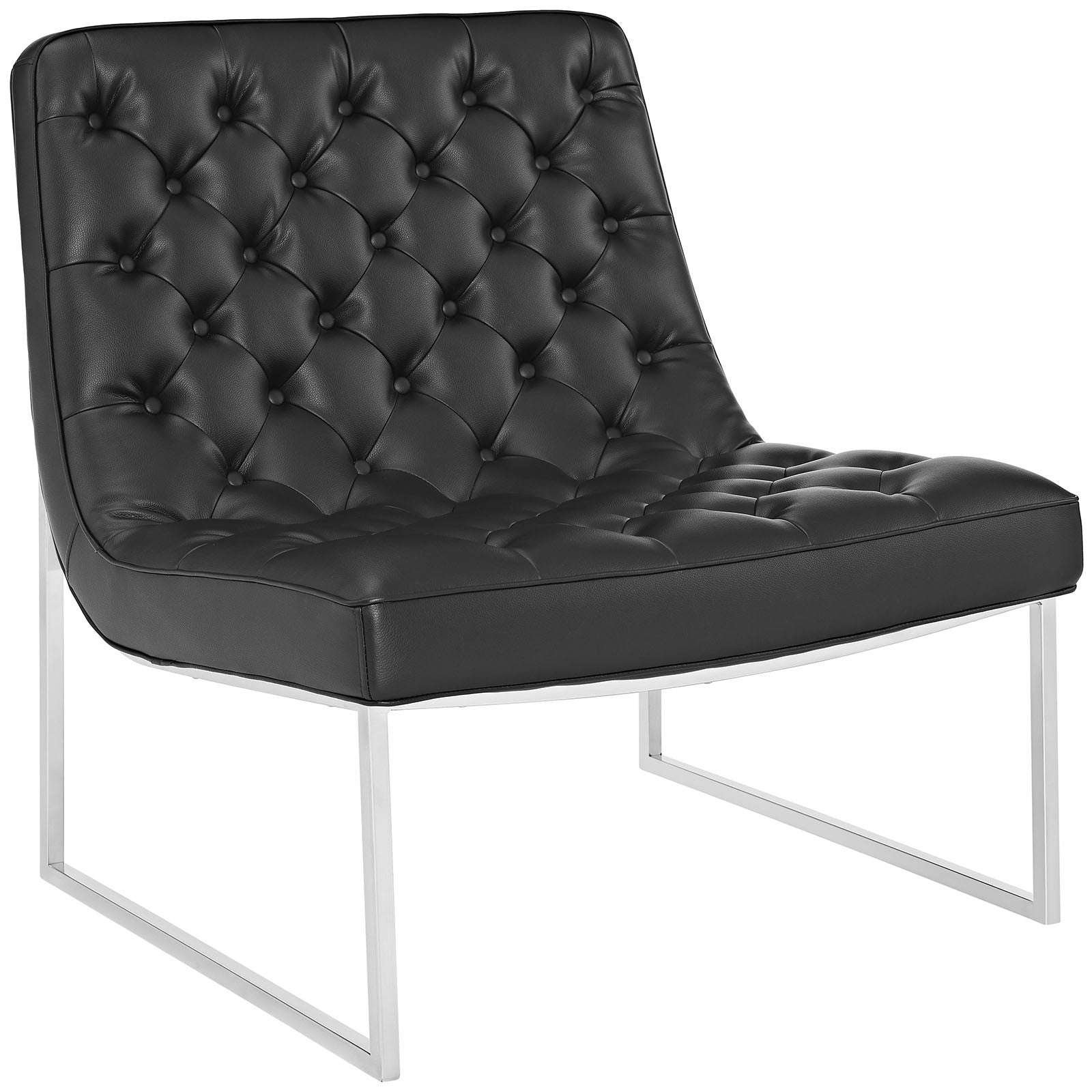 Indiana Memory Foam Lounge Chair Black