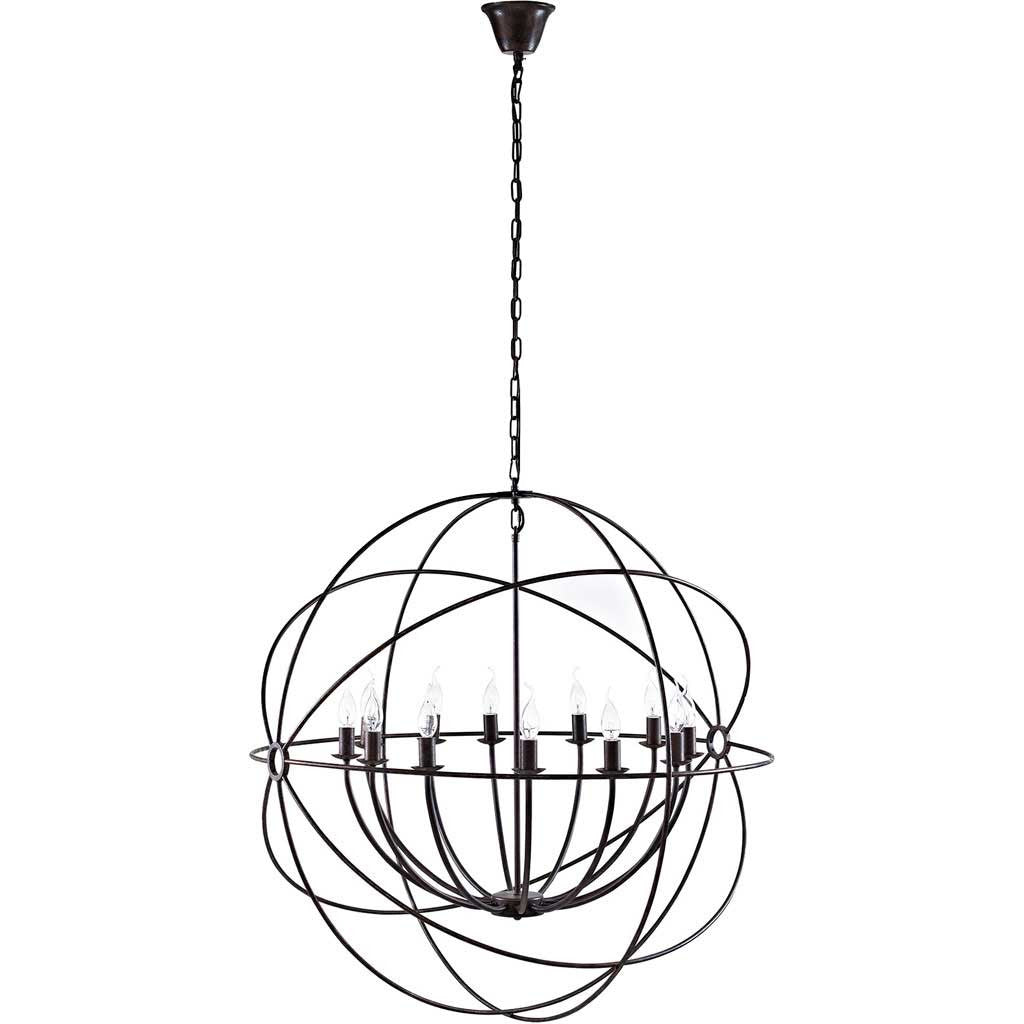 Atomic 39.5" Chandelier Brown