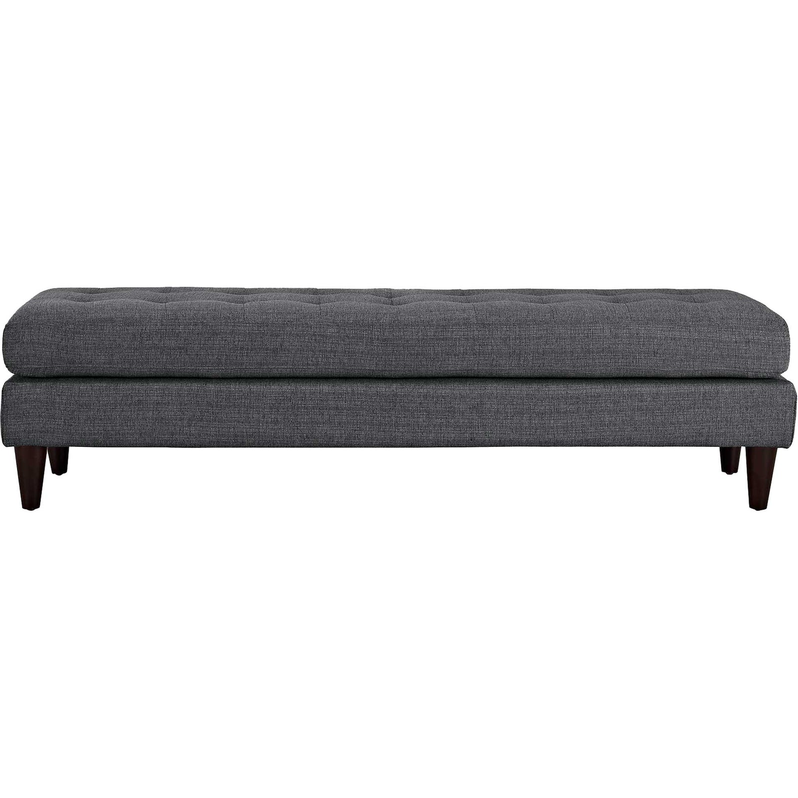 Era Upholstered Fabric Bench Gray