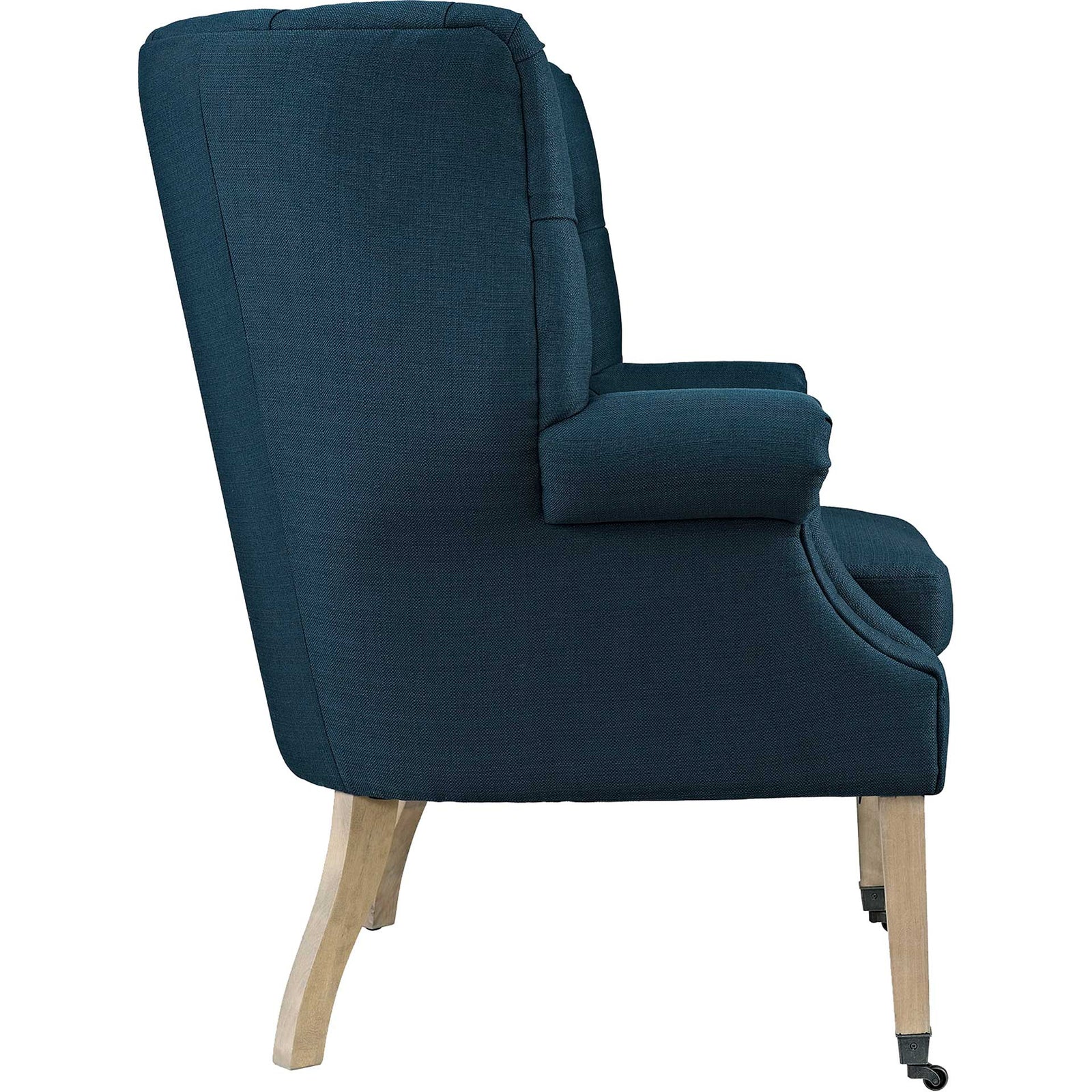 Camron Upholstered Fabric Lounge Chair Azure
