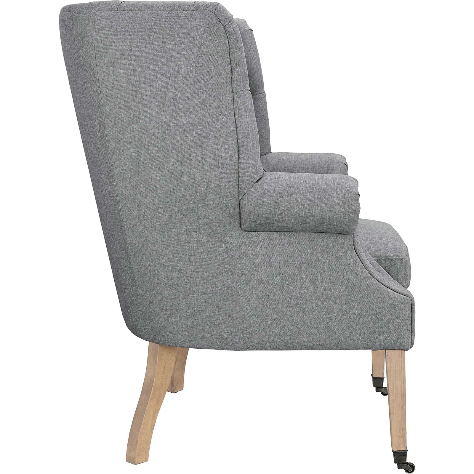 Camron Upholstered Fabric Lounge Chair Light Gray