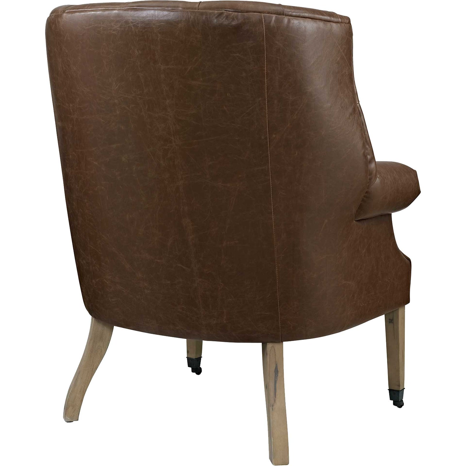 Camron Upholstered Vinyl Lounge Chair Brown