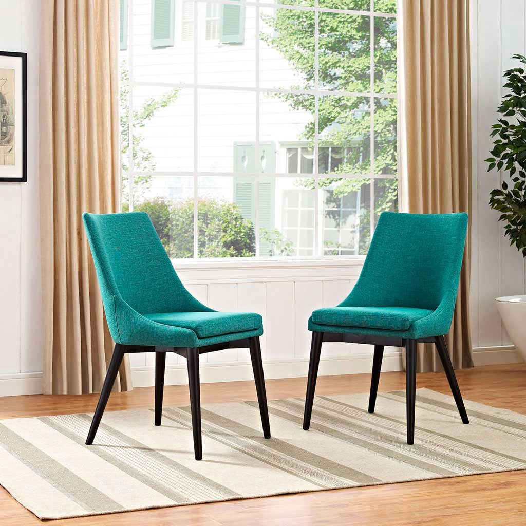 Victoria Fabric Dining Chair Teal