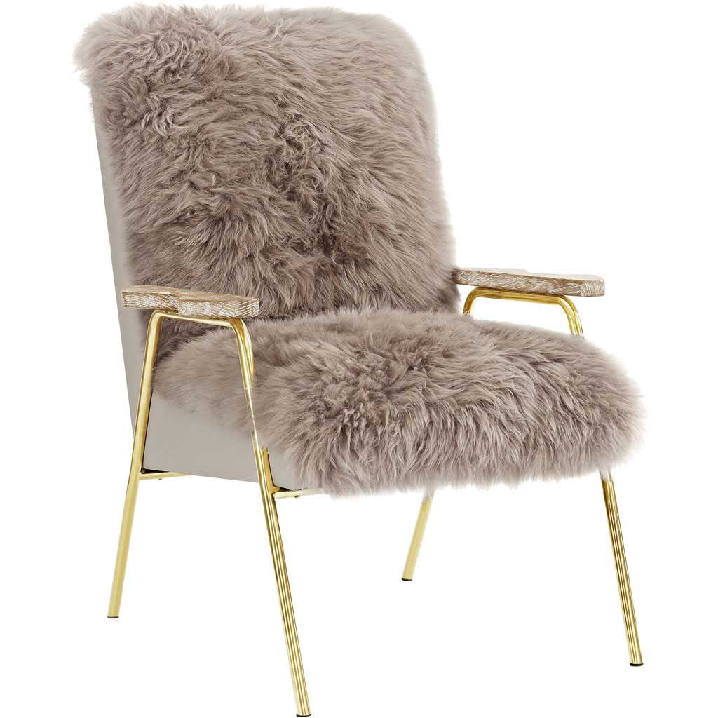 Sheepskin Armchair Brown