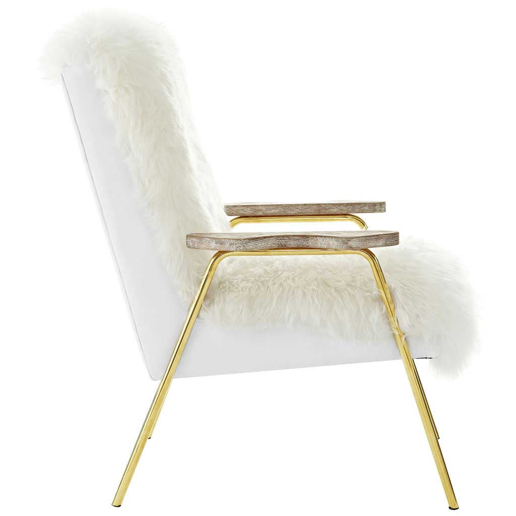 Sheepskin Armchair White