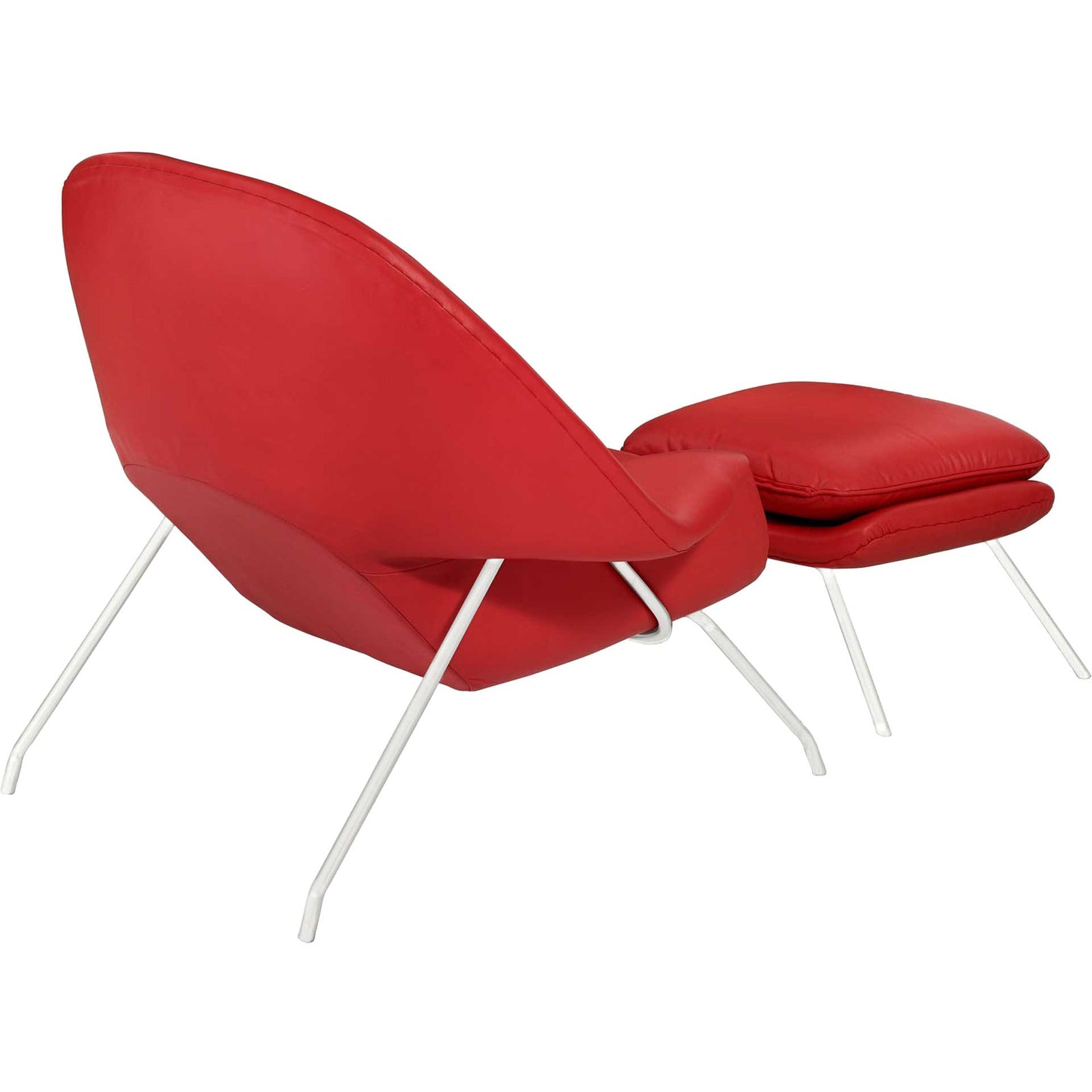 Wander Leather Lounge Chair Red