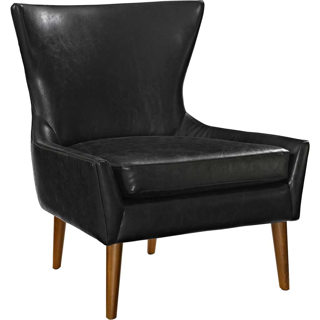 Kessel Vinyl Armchair Black