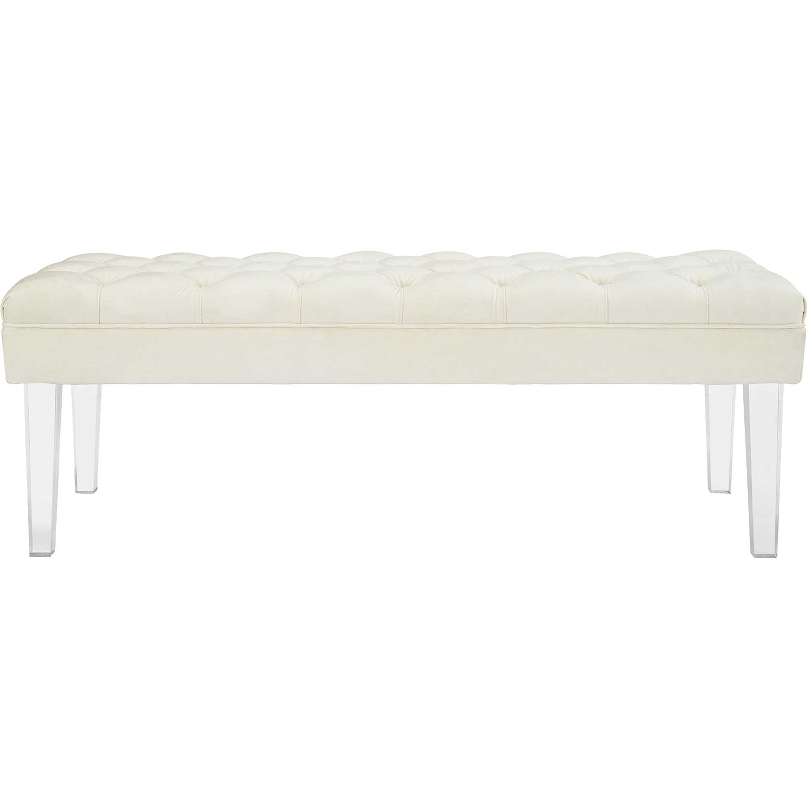 Vienna Velvet Bench Ivory