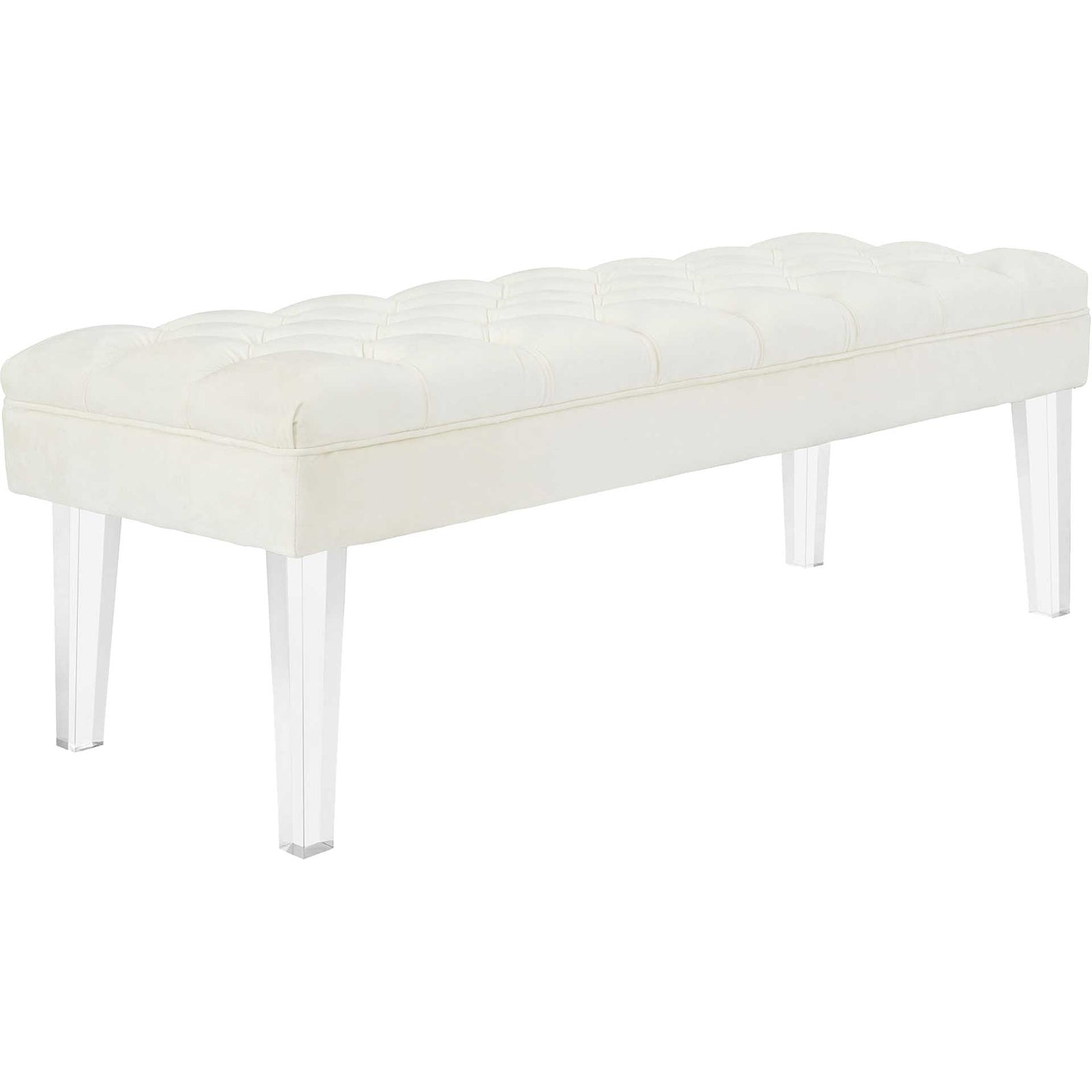 Vienna Velvet Bench Ivory