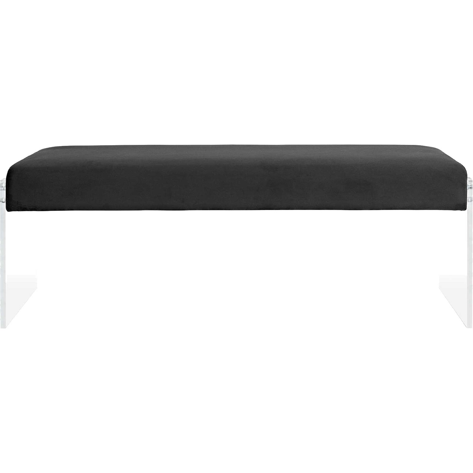 Rome Velvet Bench Black