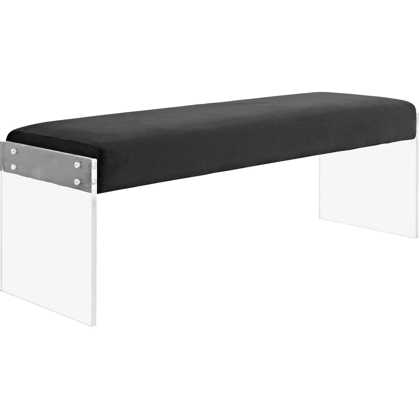 Rome Velvet Bench Black