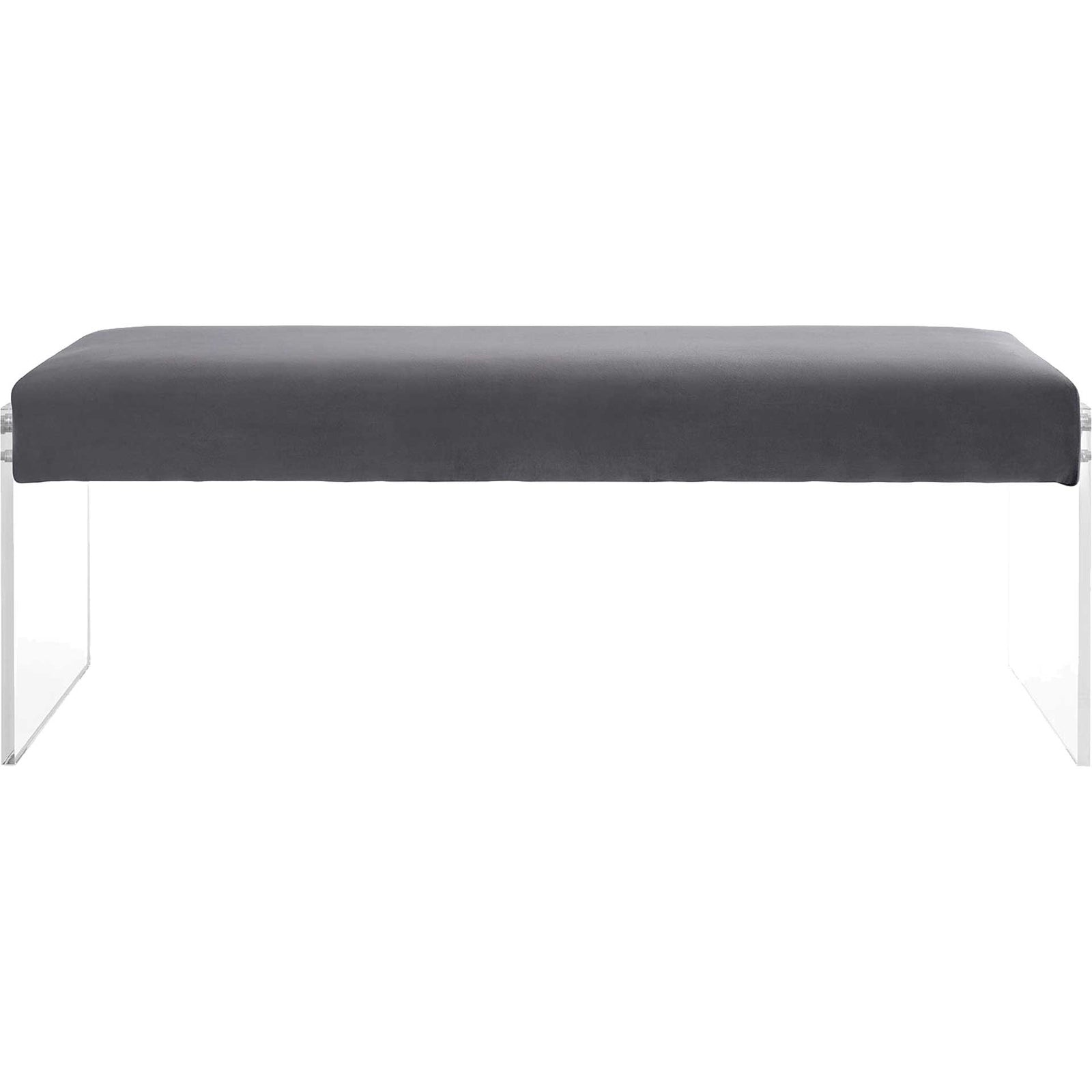 Rome Velvet Bench Gray