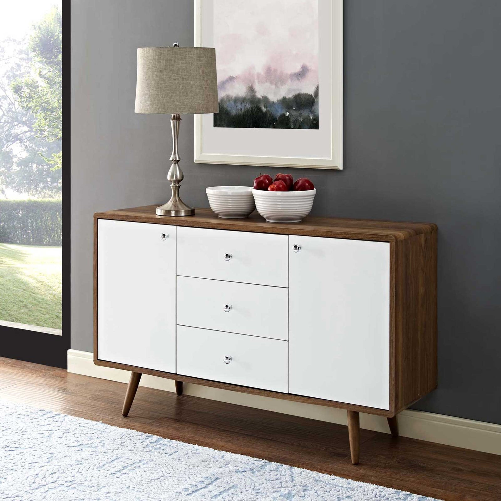 Tiffin Sideboard Walnut/White