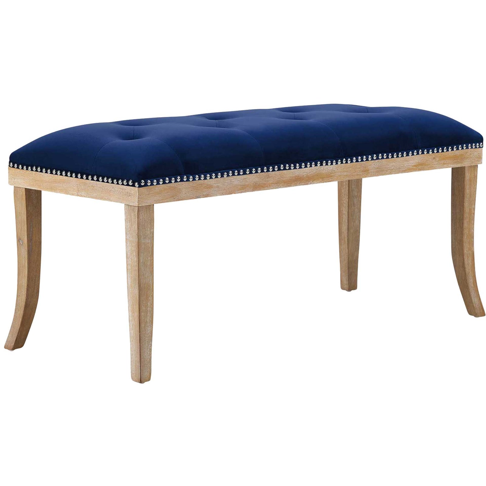 Esmeralda Velvet Bench Navy