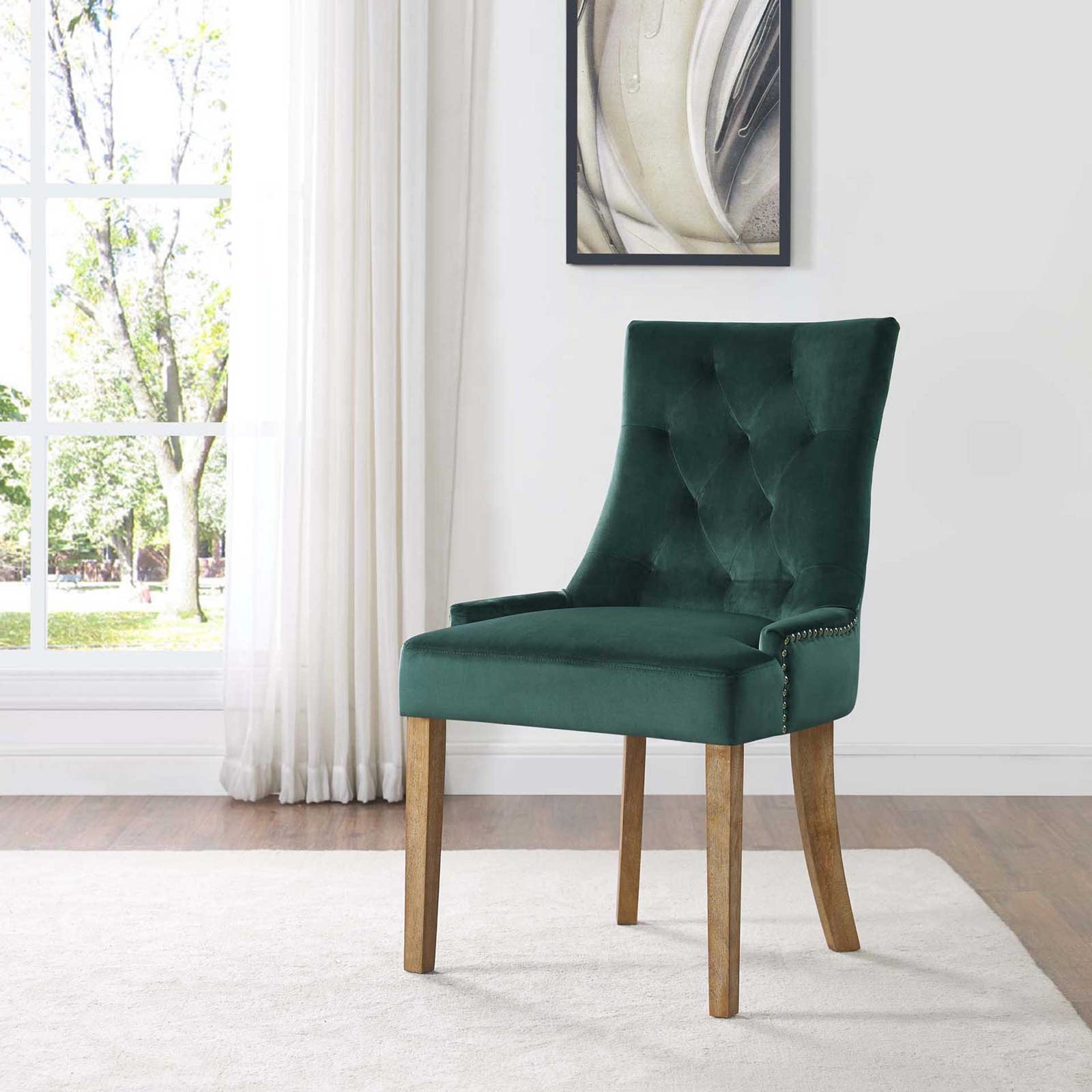 Preston Velvet Dining Chair Green