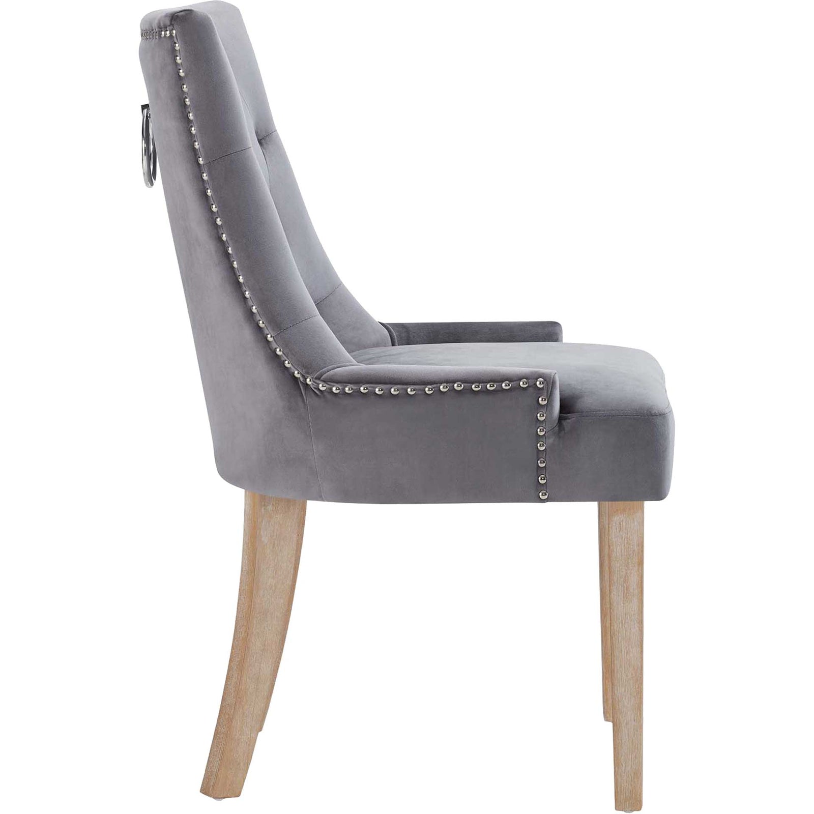 Preston Velvet Dining Chair Gray