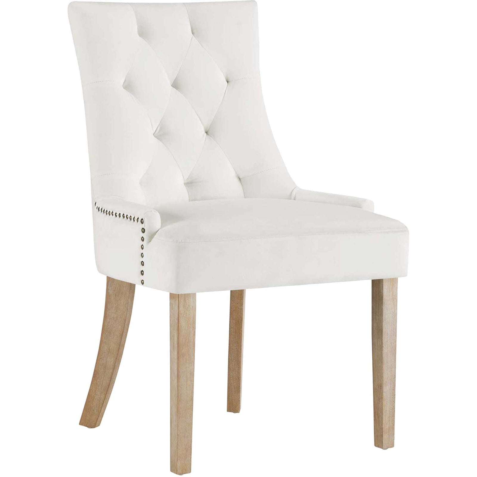 Preston Velvet Dining Chair Ivory