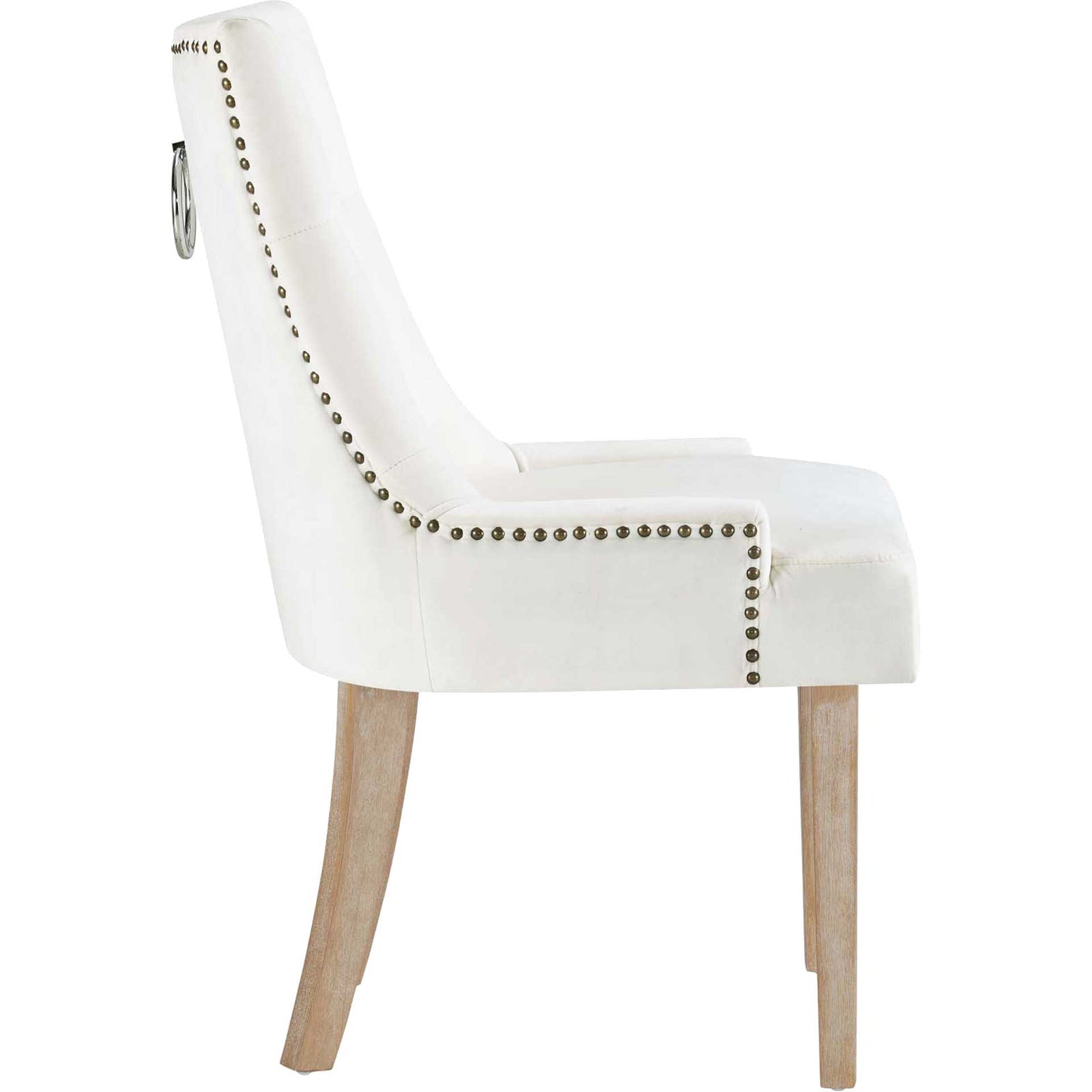 Preston Velvet Dining Chair Ivory