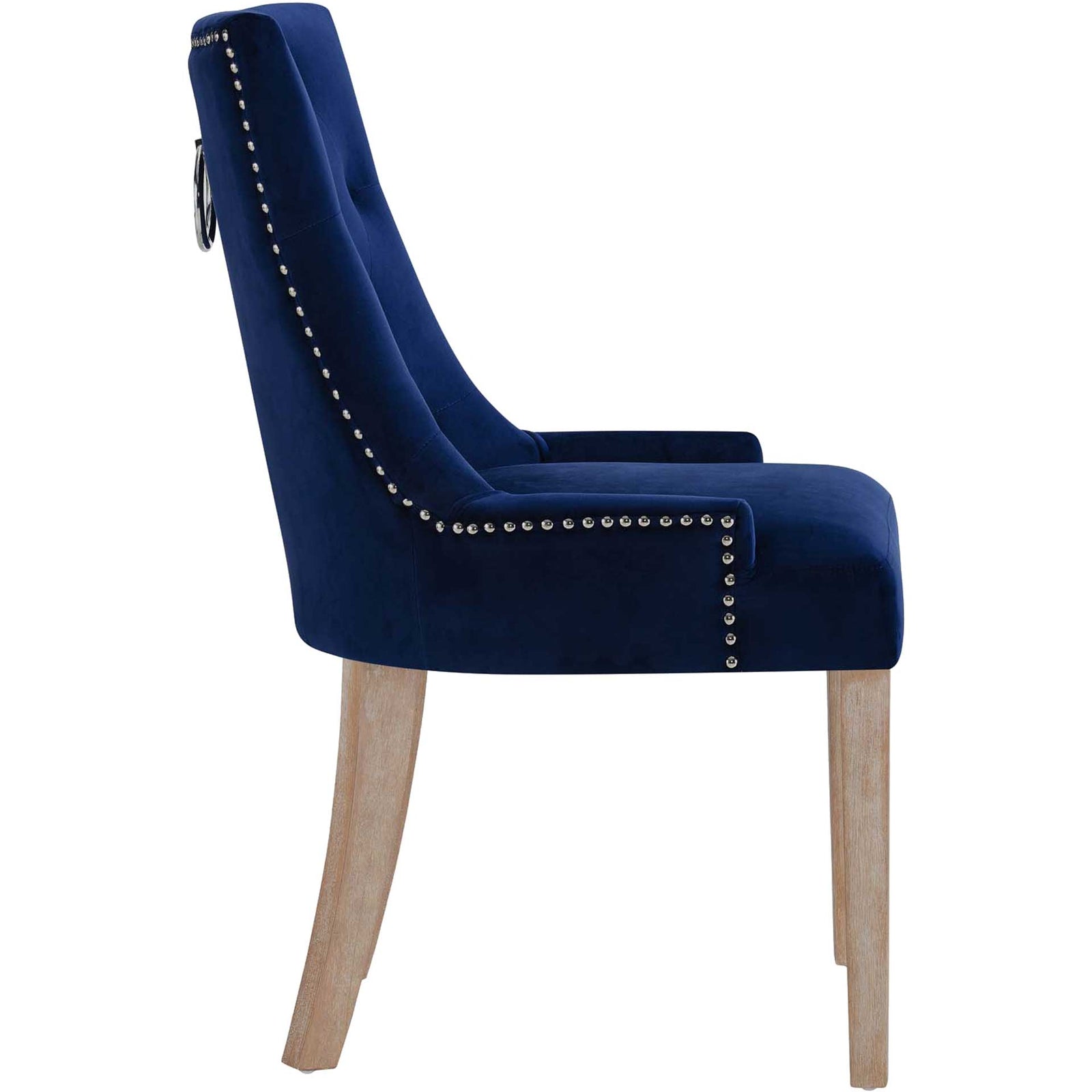 Preston Velvet Dining Chair Navy