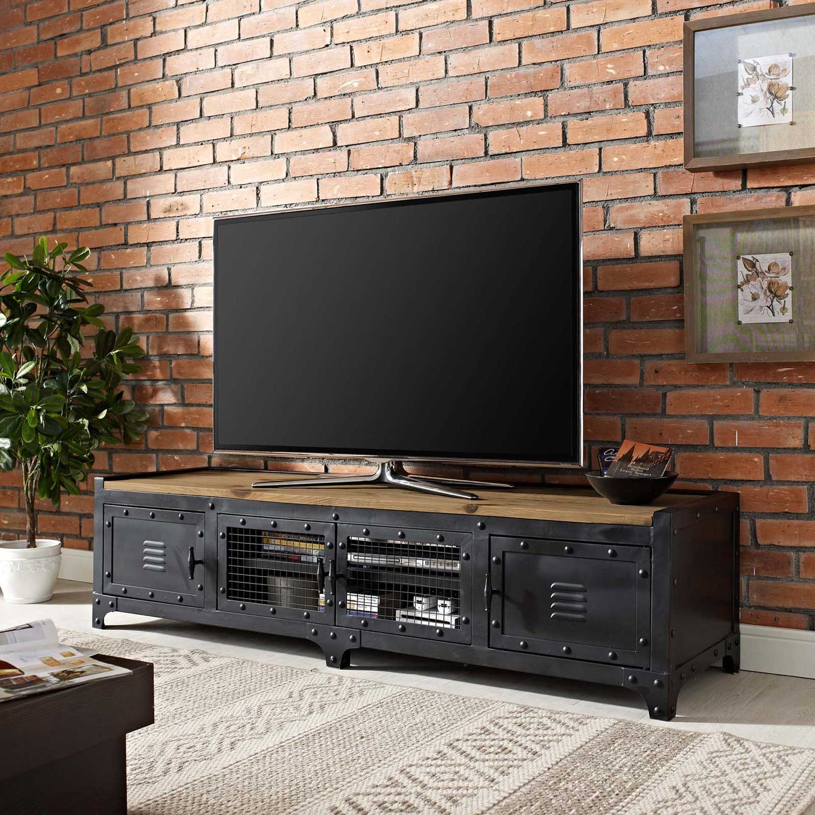 Deshka 63" TV Stand Black