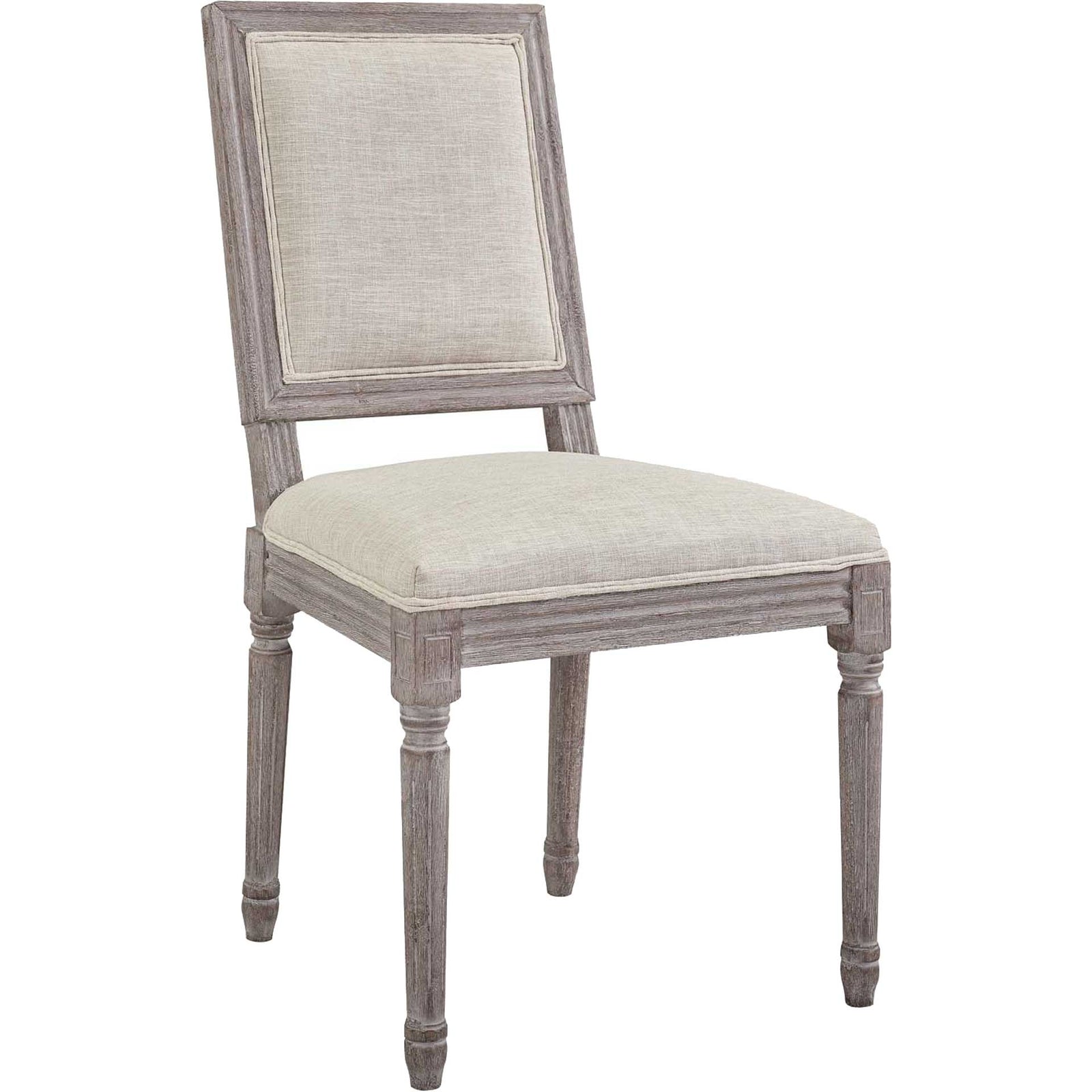 Canning Fabric Dining Side Chair Beige