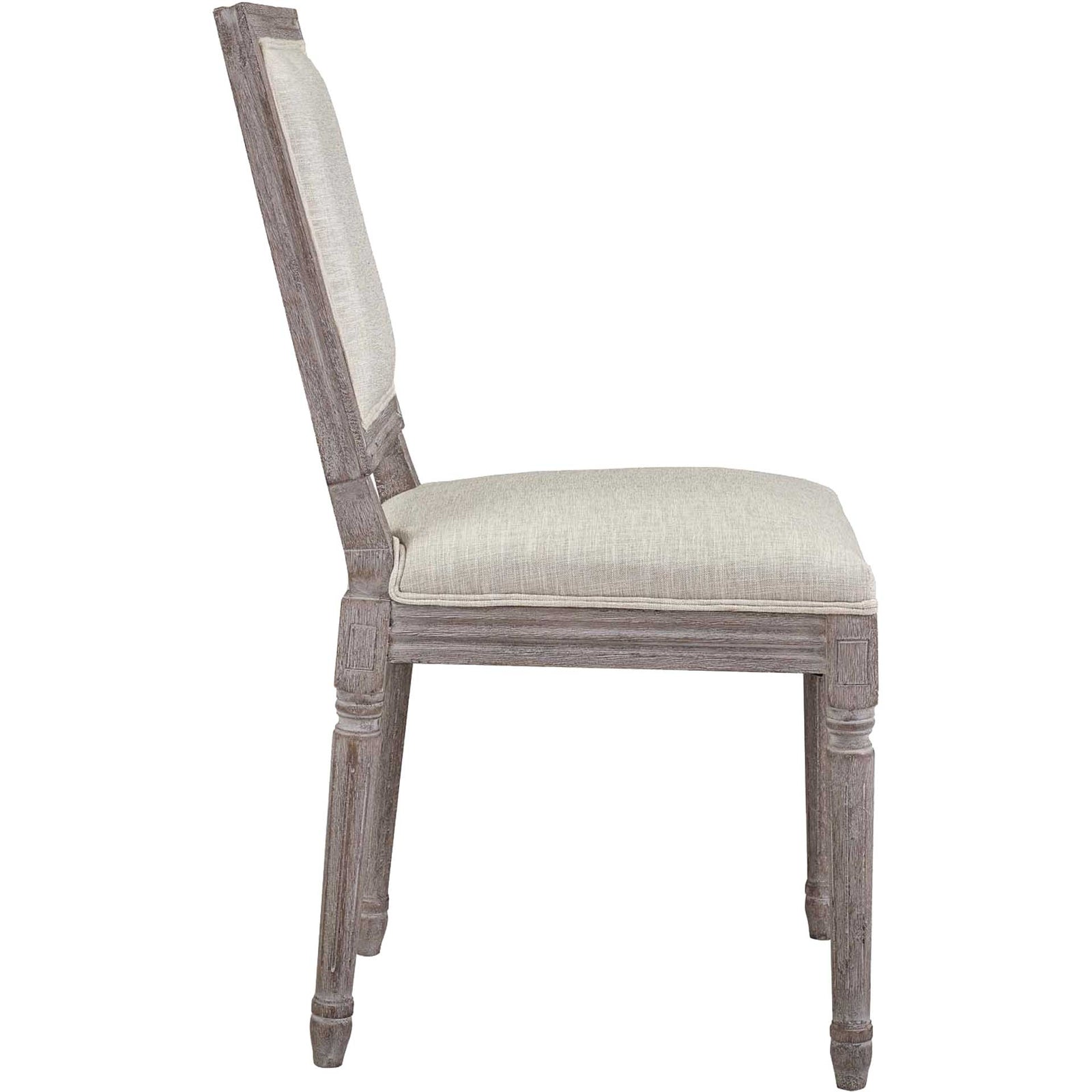 Canning Fabric Dining Side Chair Beige