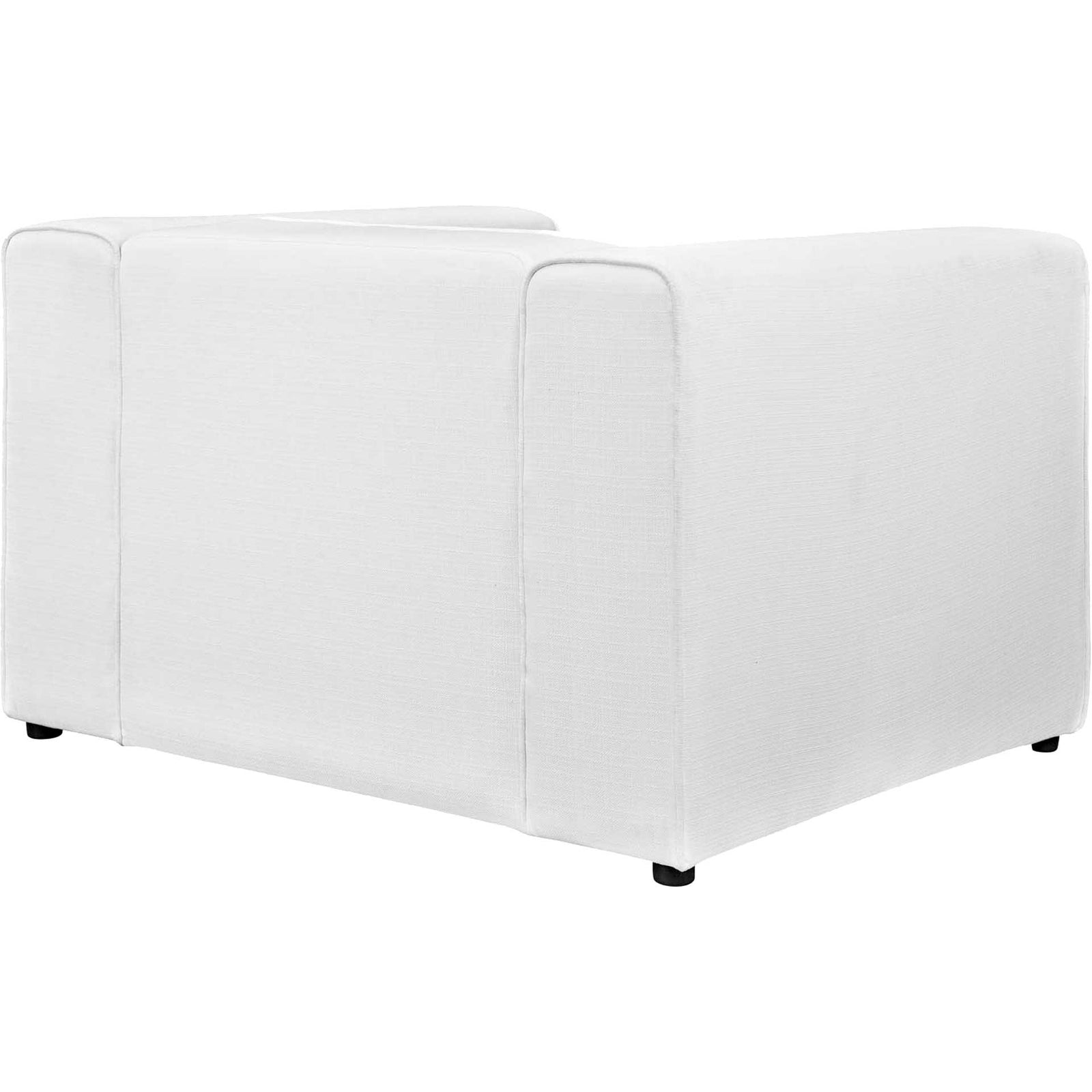 Maisie Upholstered Fabric Armchair White