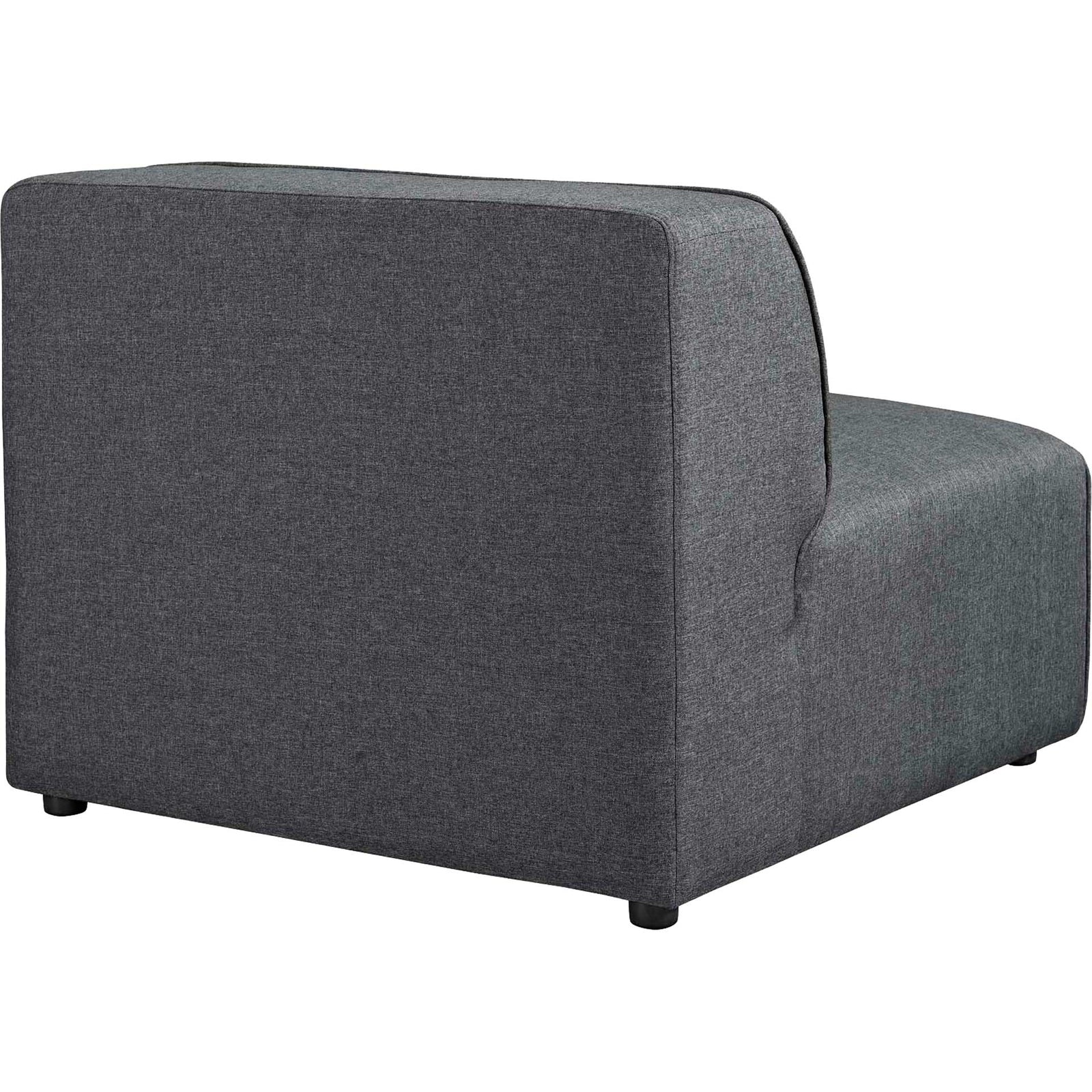 Maisie Fabric Armless Chair Gray