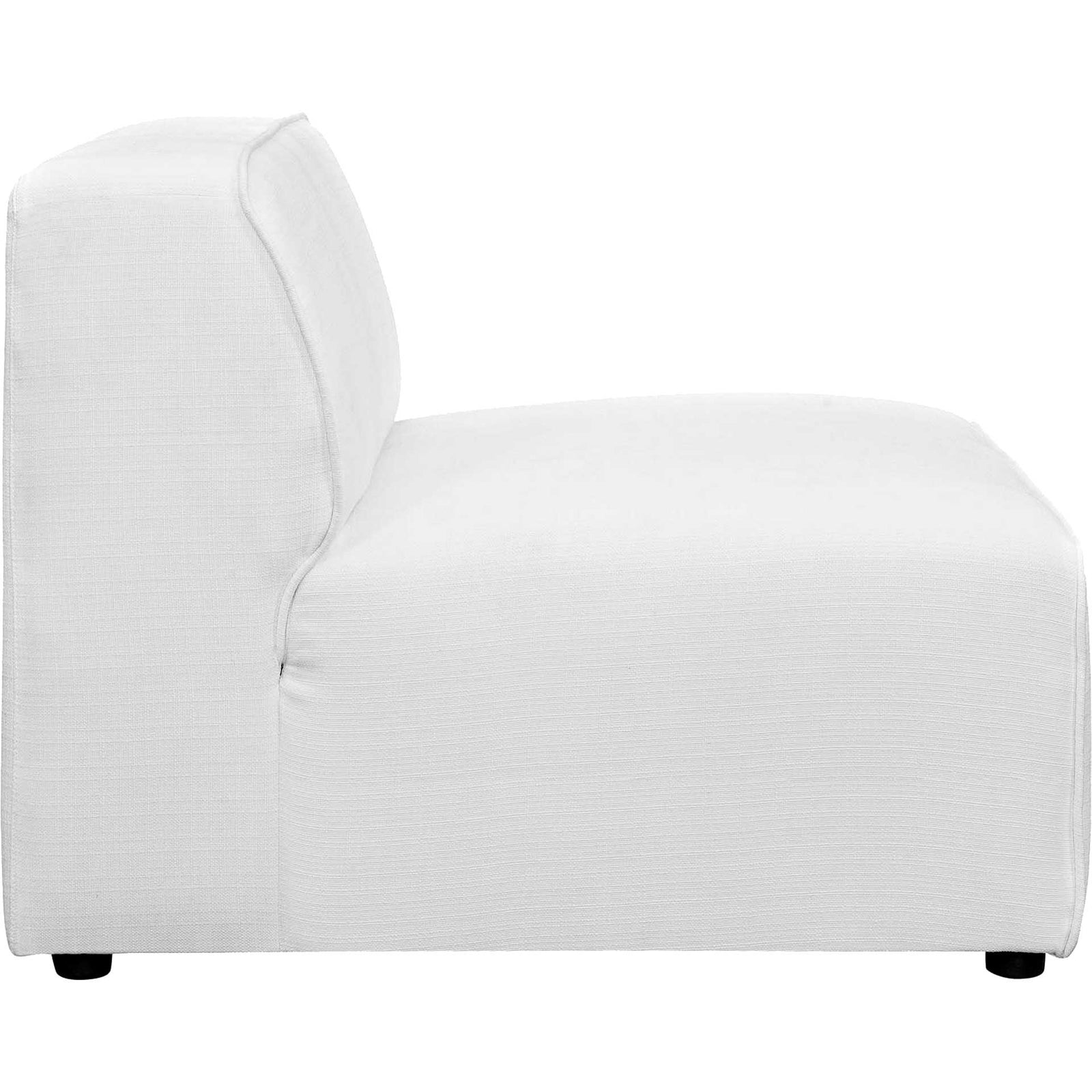 Maisie Fabric Armless Chair White