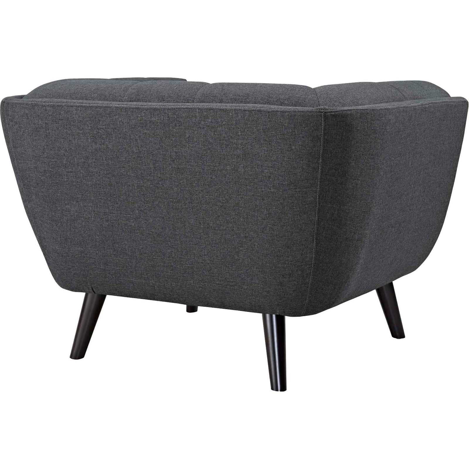 Banister Upholstered Fabric Armchair Gray