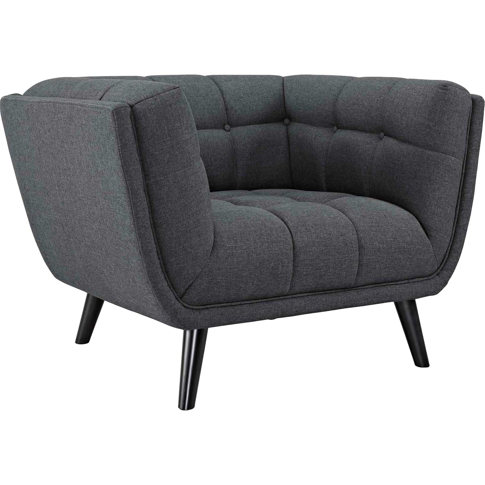 Bexley Upholstered Fabric Armchair Gray