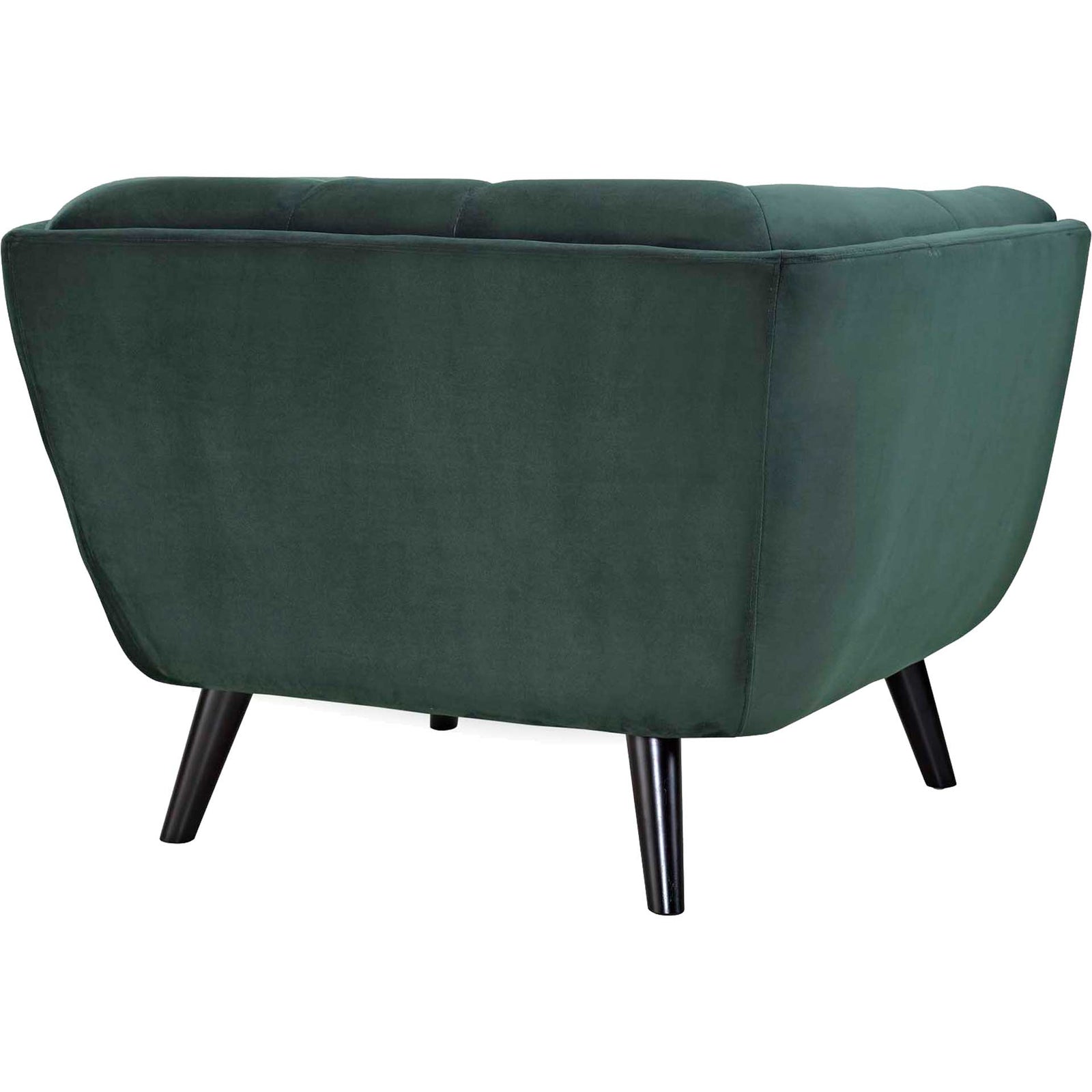 Banister Velvet Armchair Green