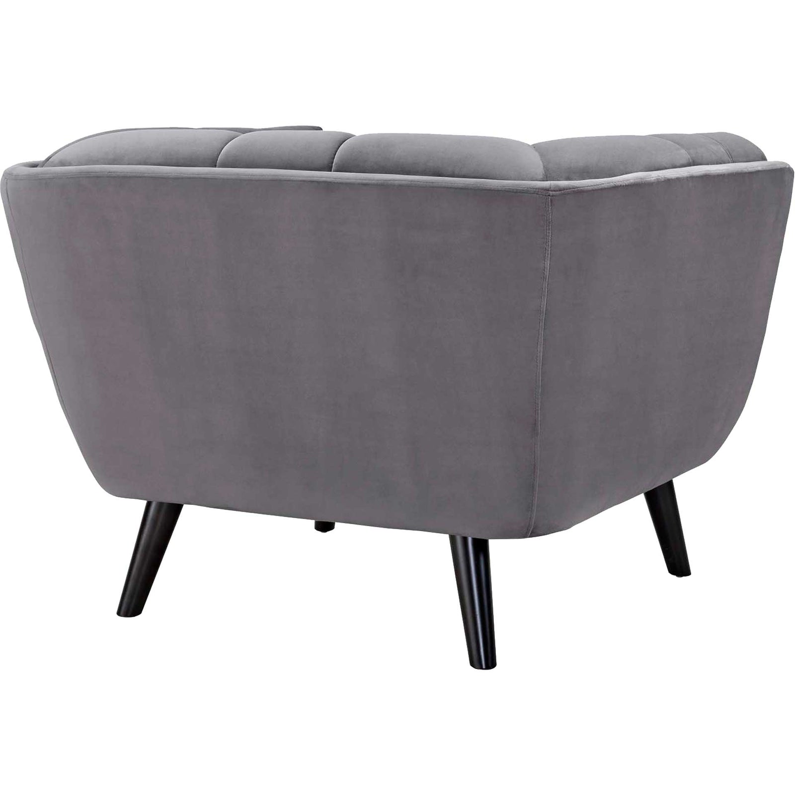 Banister Velvet Armchair Gray