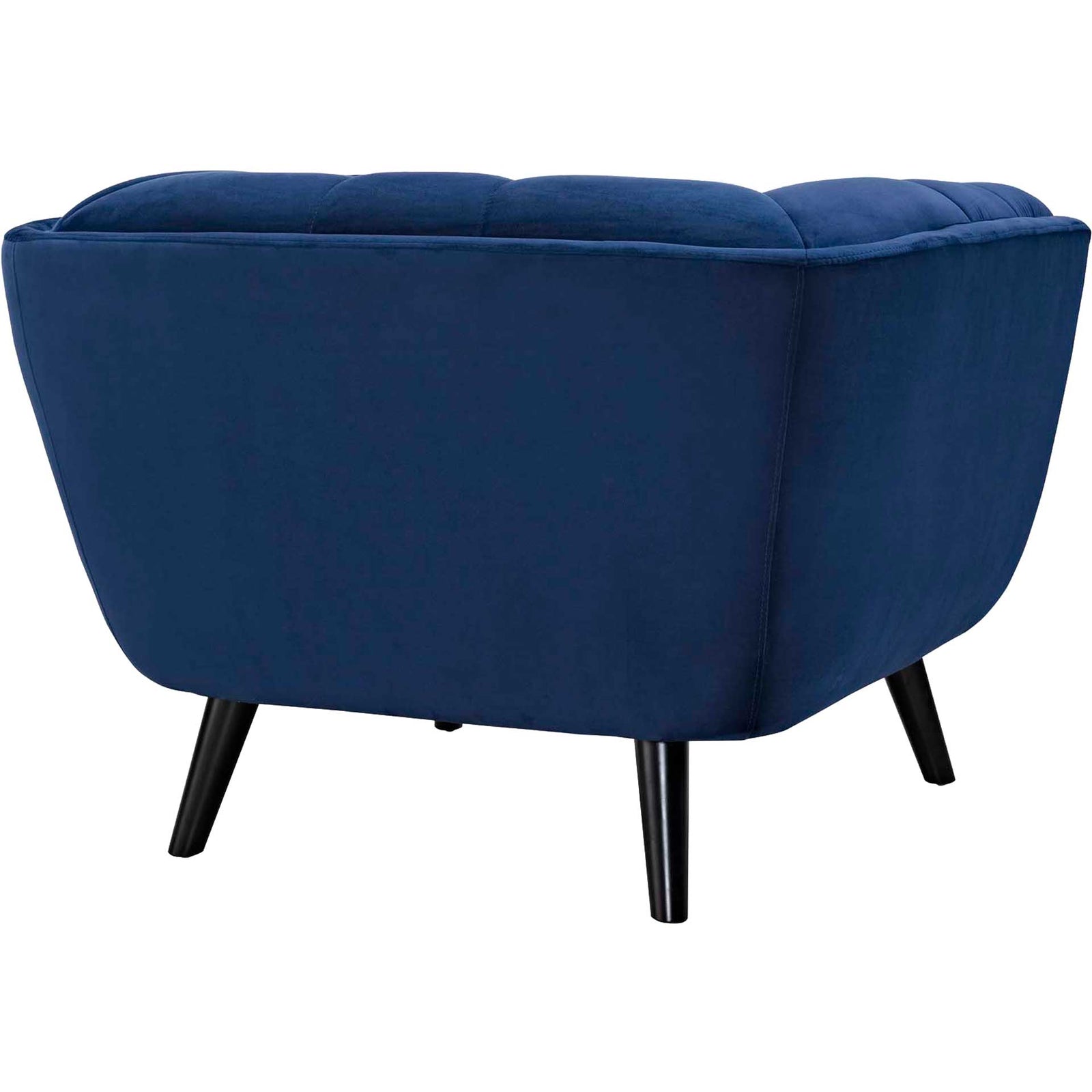 Banister Velvet Armchair Navy