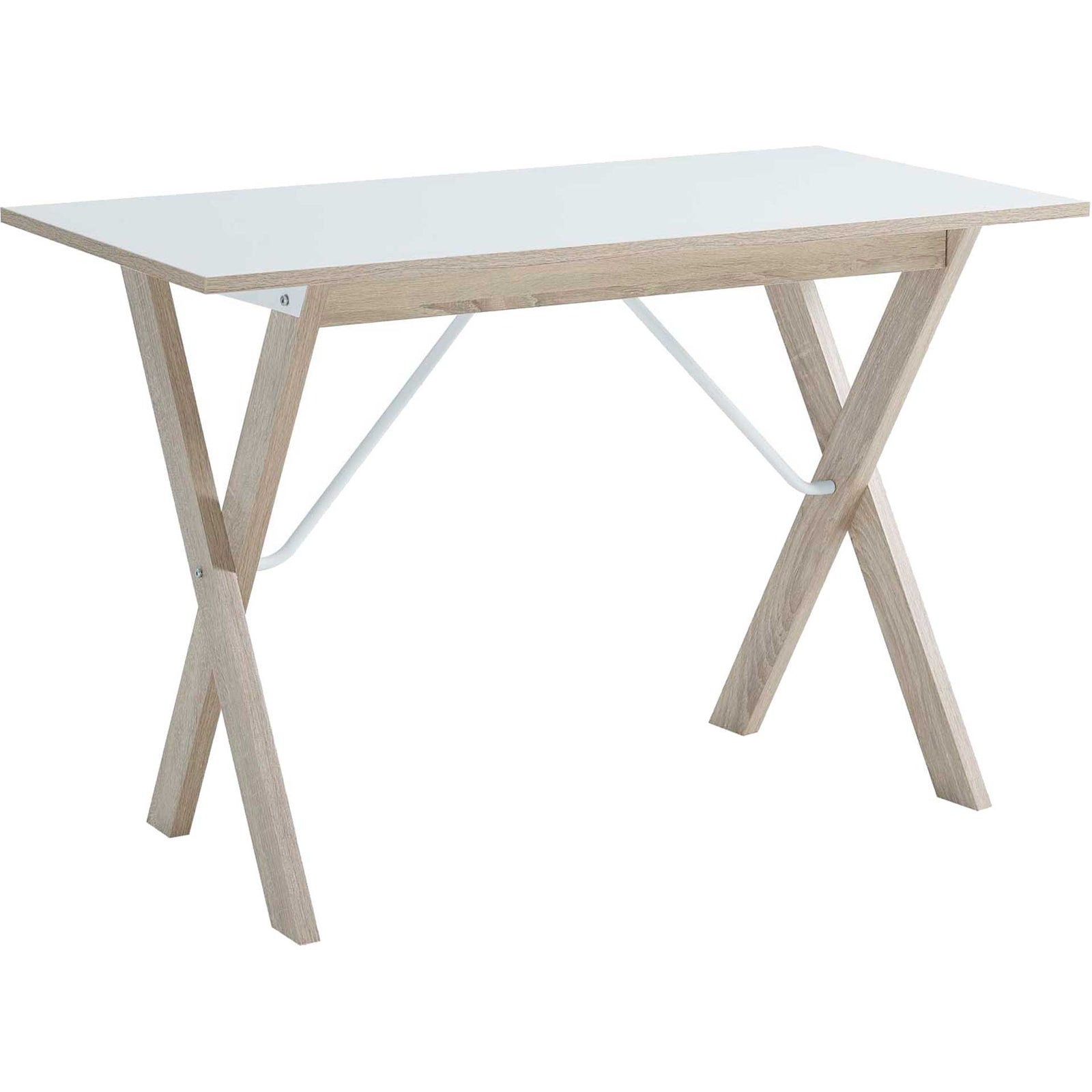 Estrella Wood Writing Desk Natural White