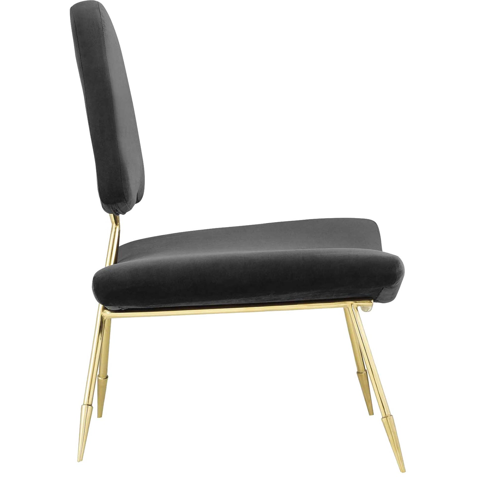 Palmer Upholstered Velvet Lounge Chair Black