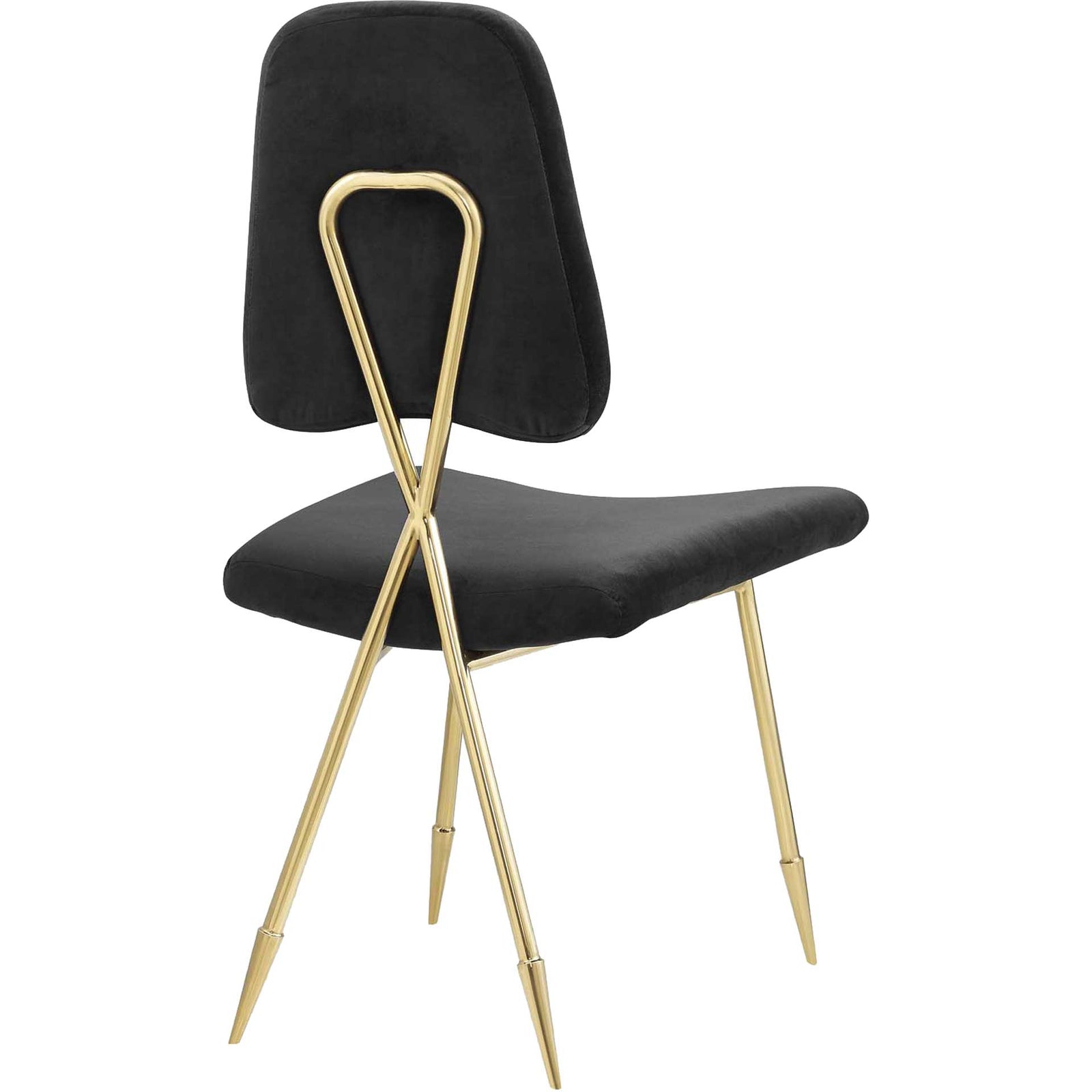 Palmer Upholstered Velvet Side Chair Black