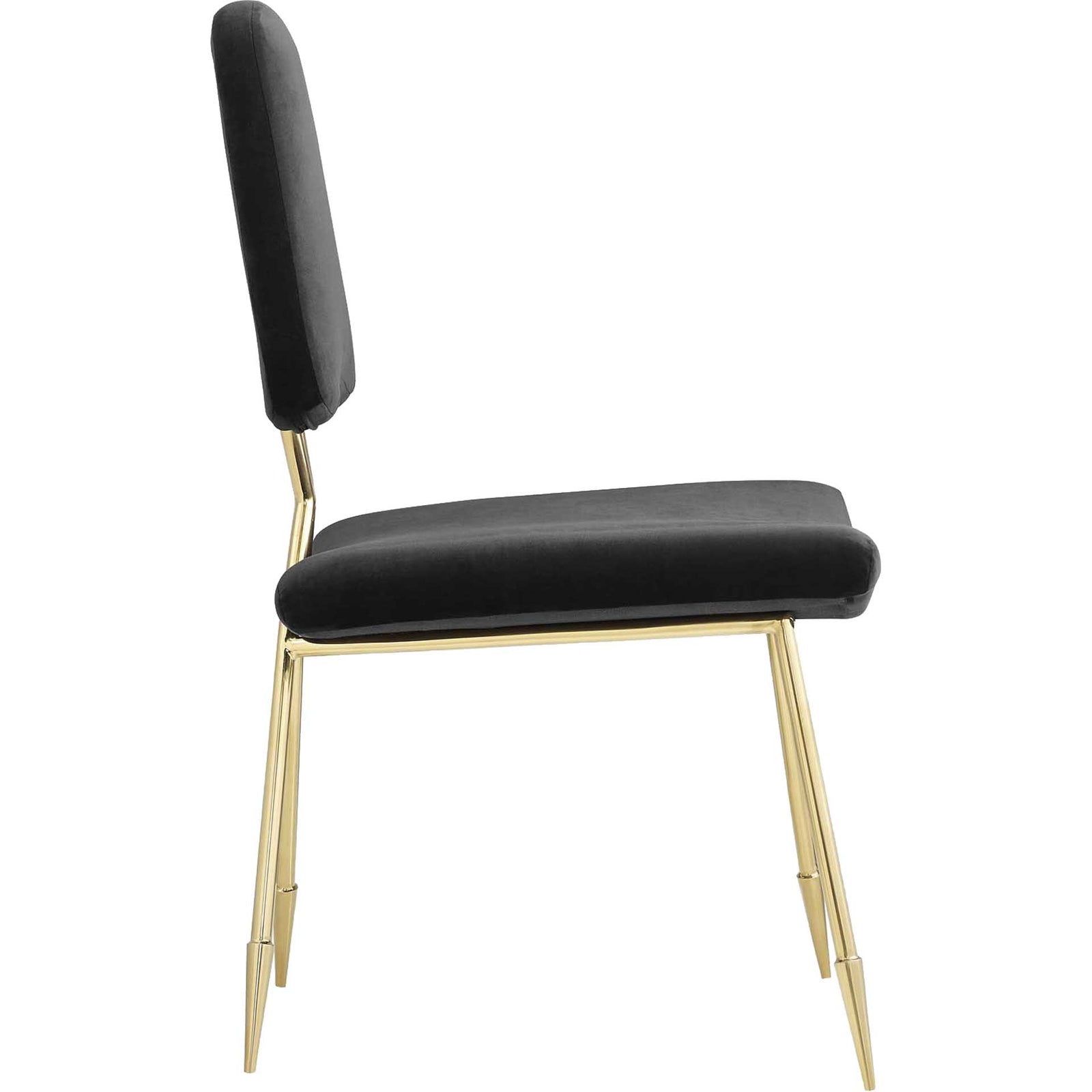 Palmer Upholstered Velvet Side Chair Black