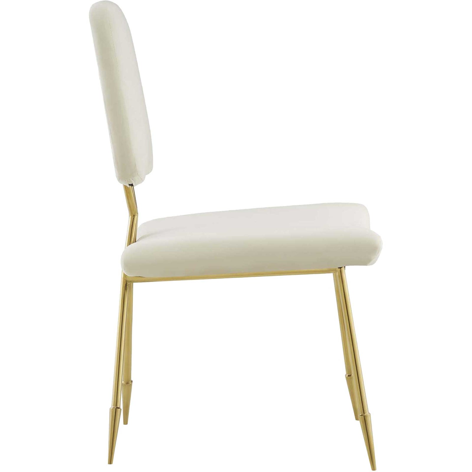 Palmer Upholstered Velvet Side Chair Ivory