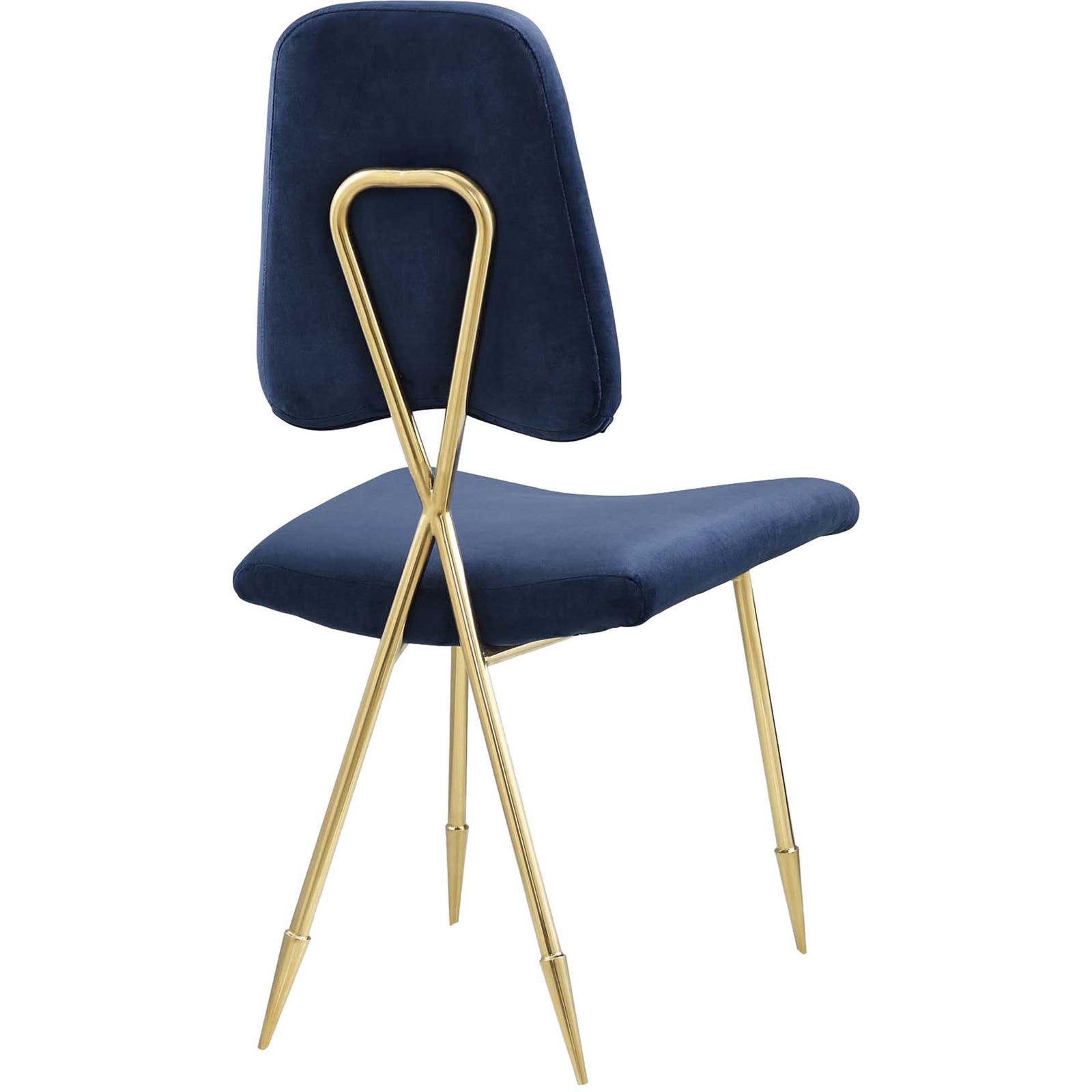 Palmer Upholstered Velvet Side Chair Navy
