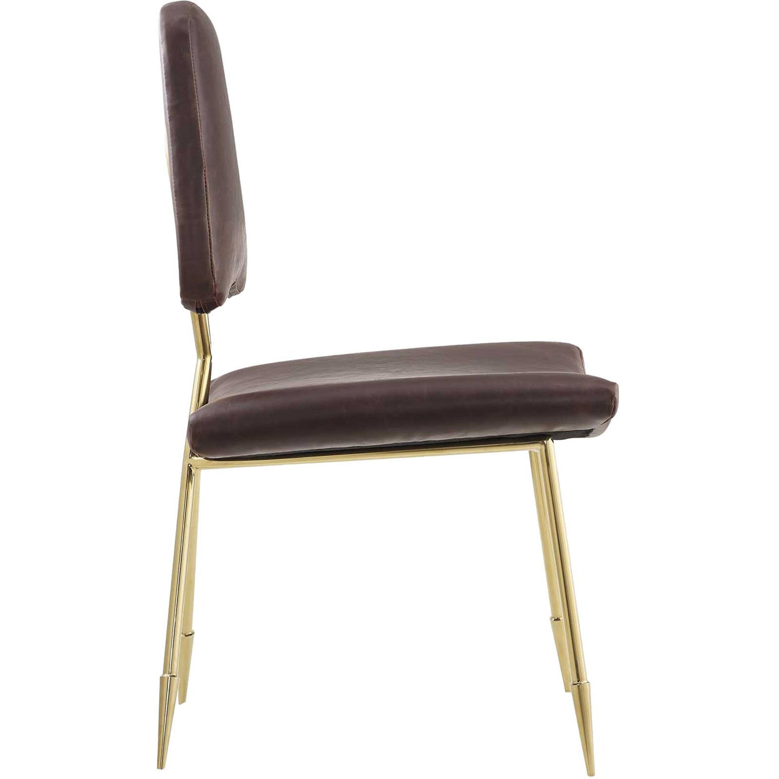 Palmer Faux Leather Dining Side Chair Brown