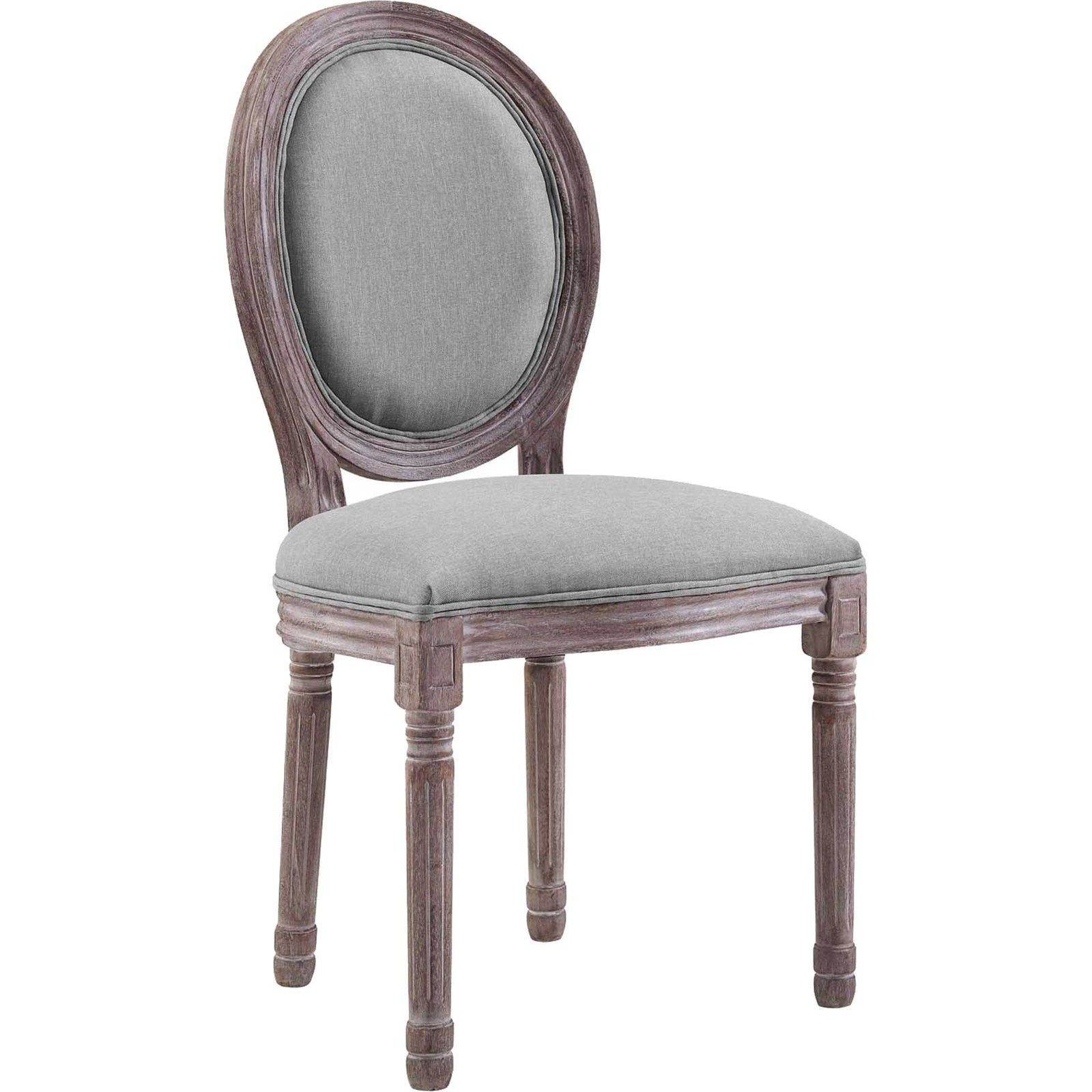 Eagle Upholstered Fabric Dining Side Chair Light Gray