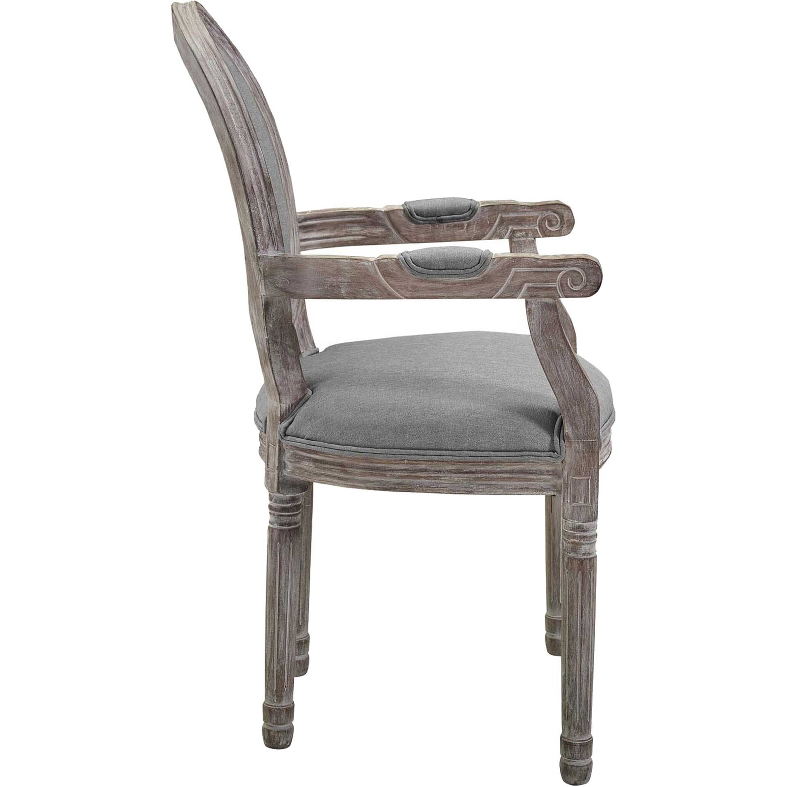 Eagle Upholstered Fabric Dining Armchair Light Gray