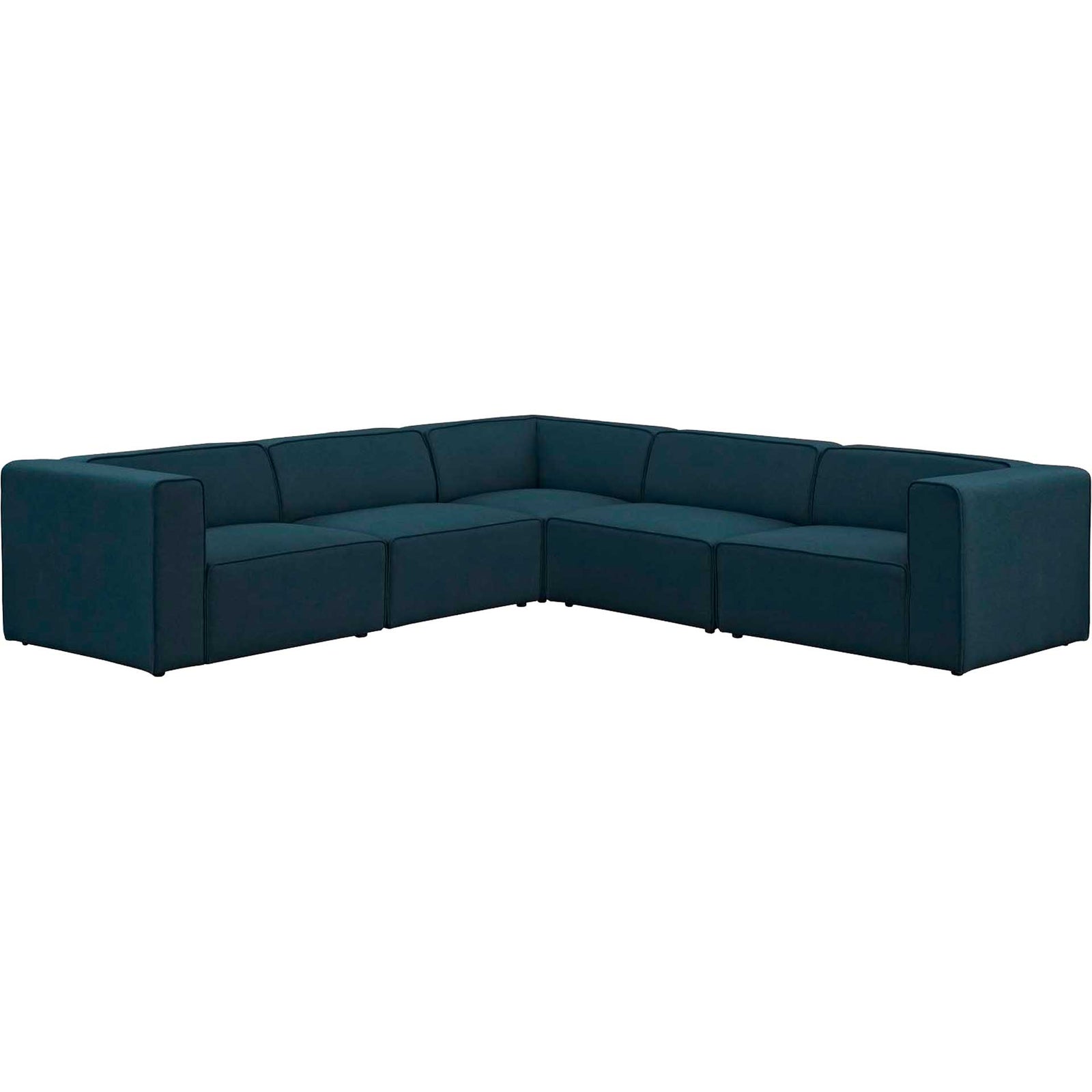 Maisie 5 Piece Corner Sectional Sofa Blue