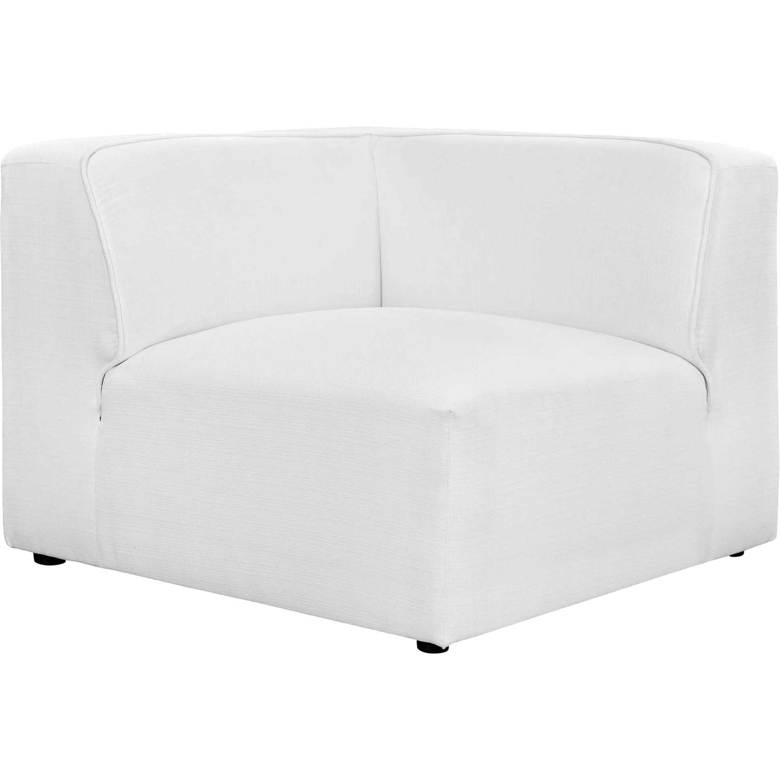 Maisie 5 Piece Armless Corner Sectional Sofa White