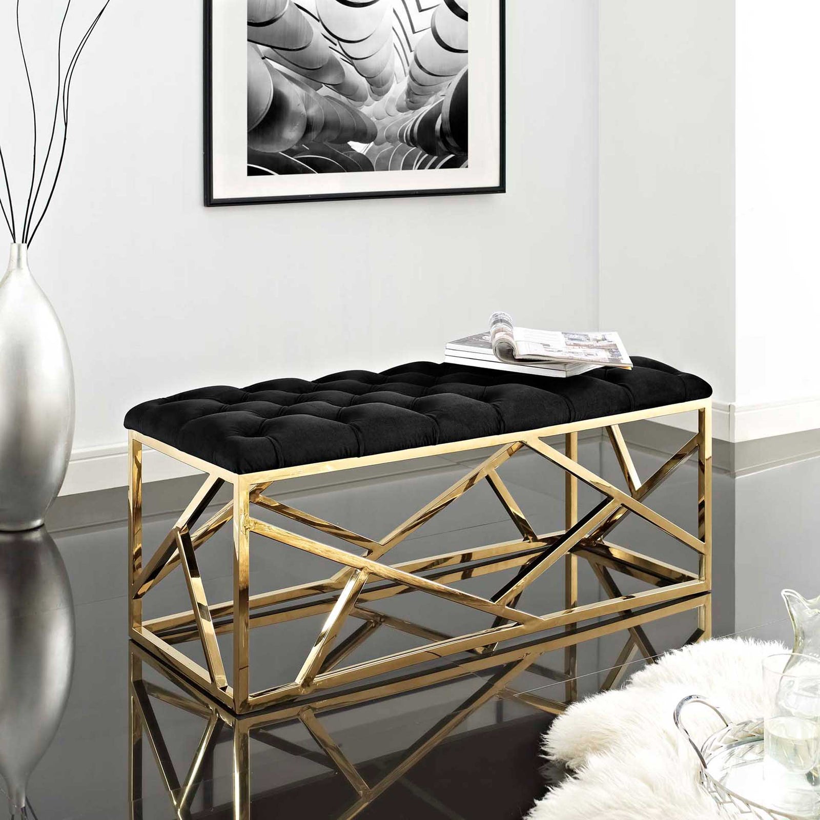 Ismael Bench Gold/Black